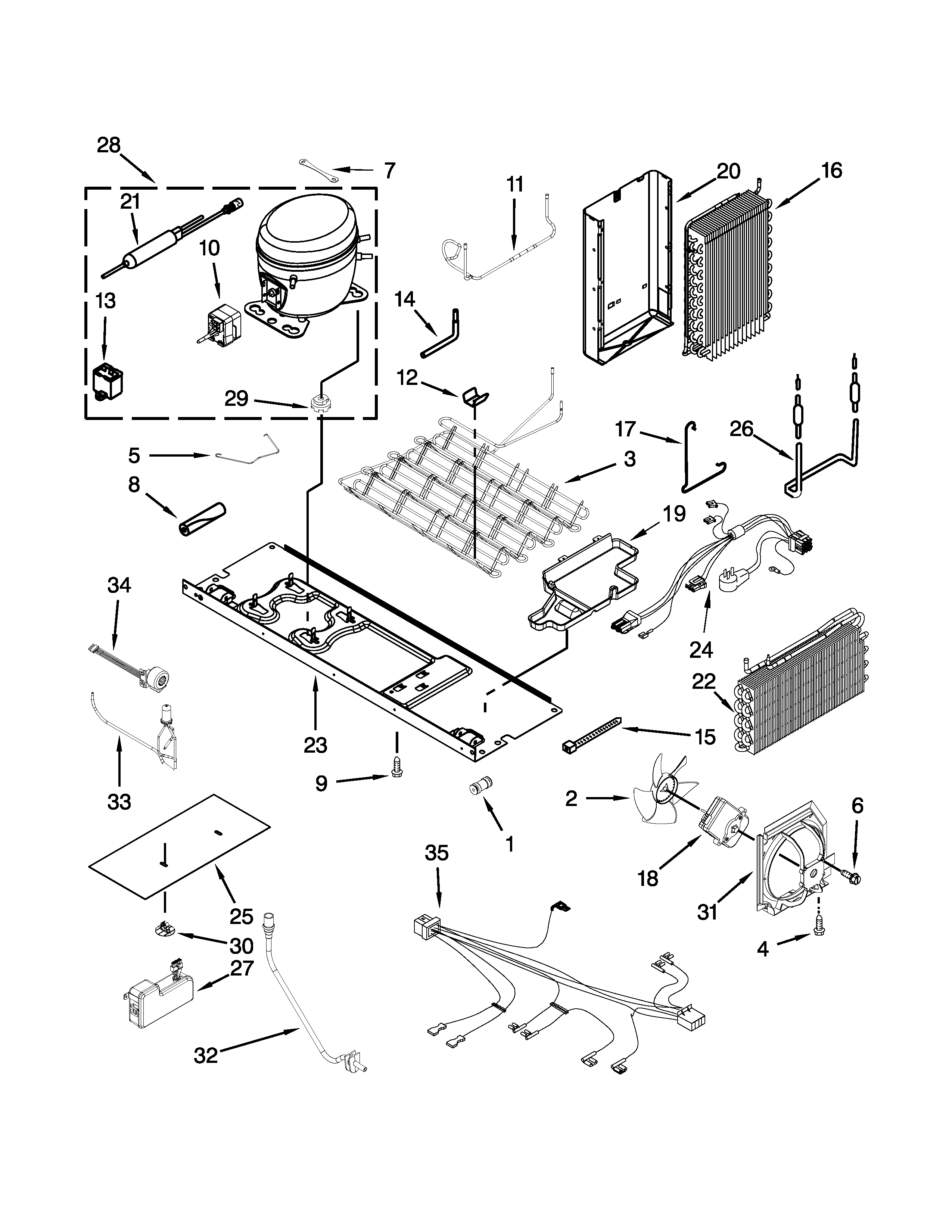 KitchenAid 7KSC24C8EY00 unit parts diagram