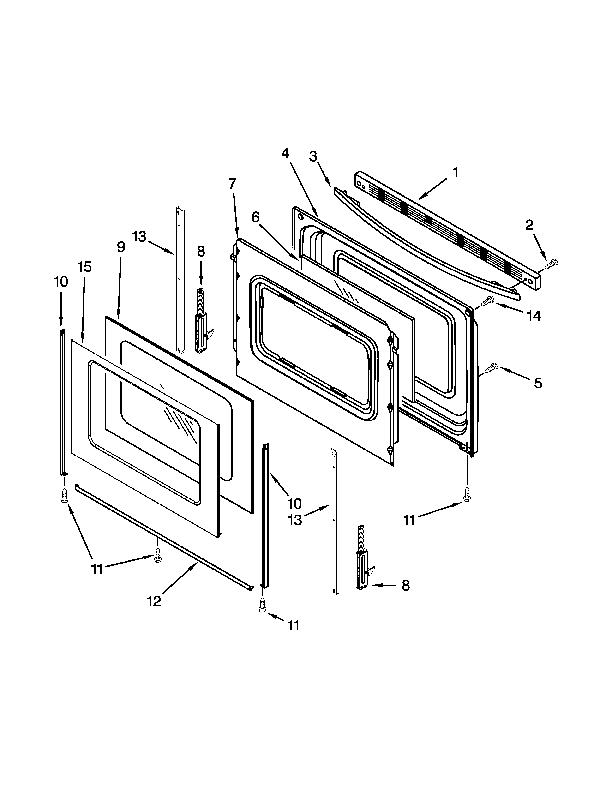 Amana AER5330BAW0 door parts diagram