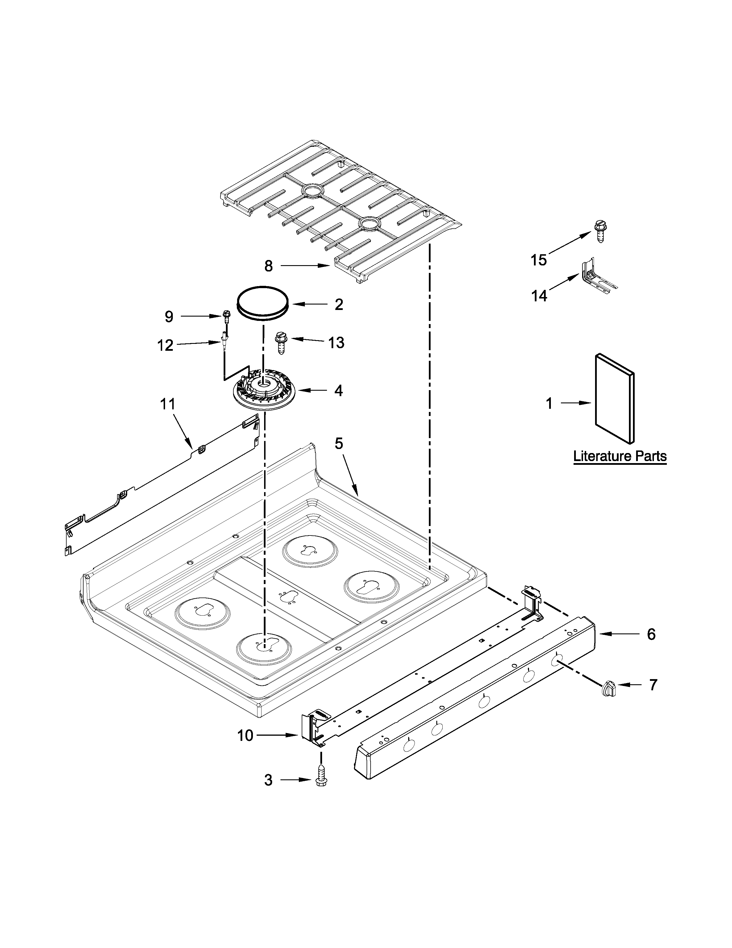Maytag MGR8700DB0 cooktop parts diagram