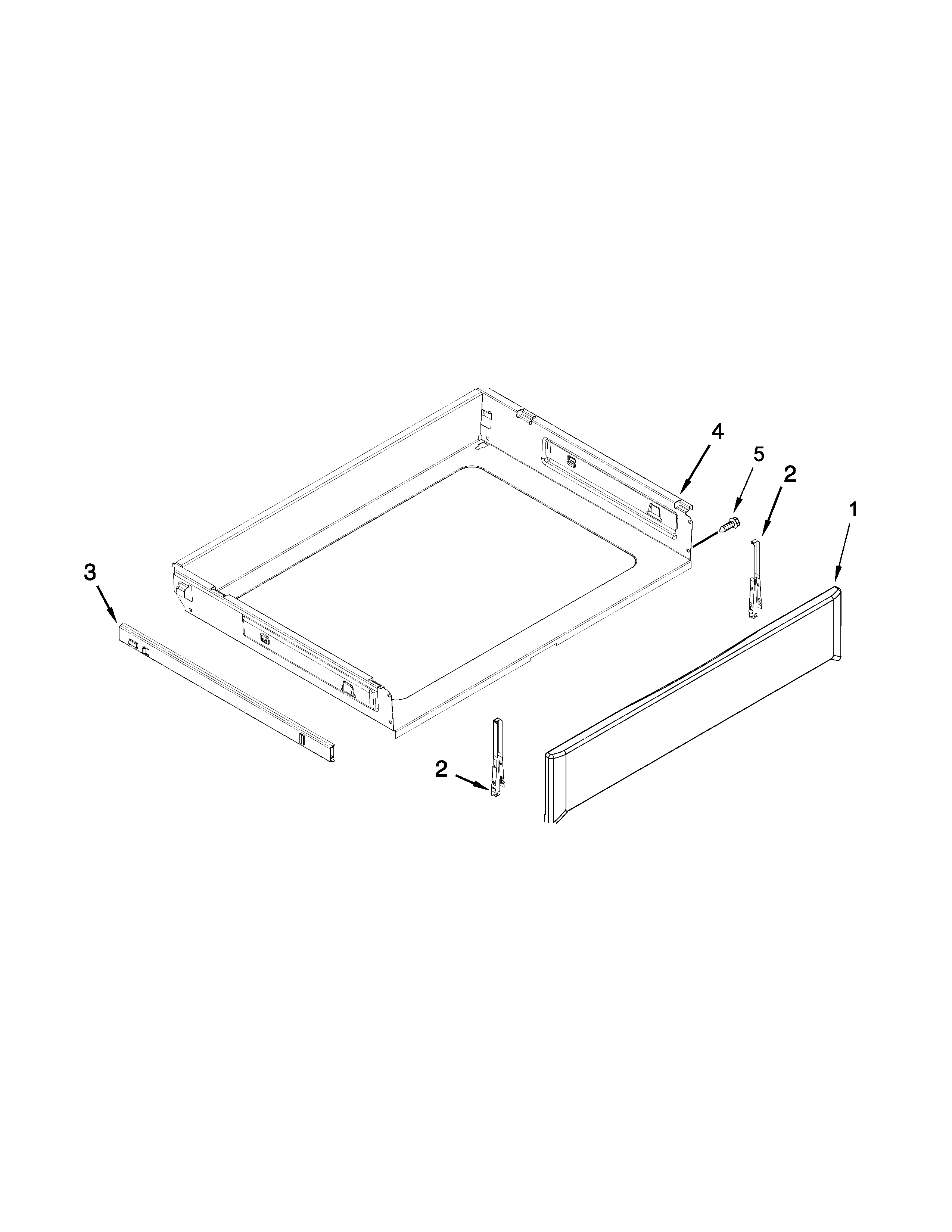 Maytag MGR8700DB0 drawer parts diagram