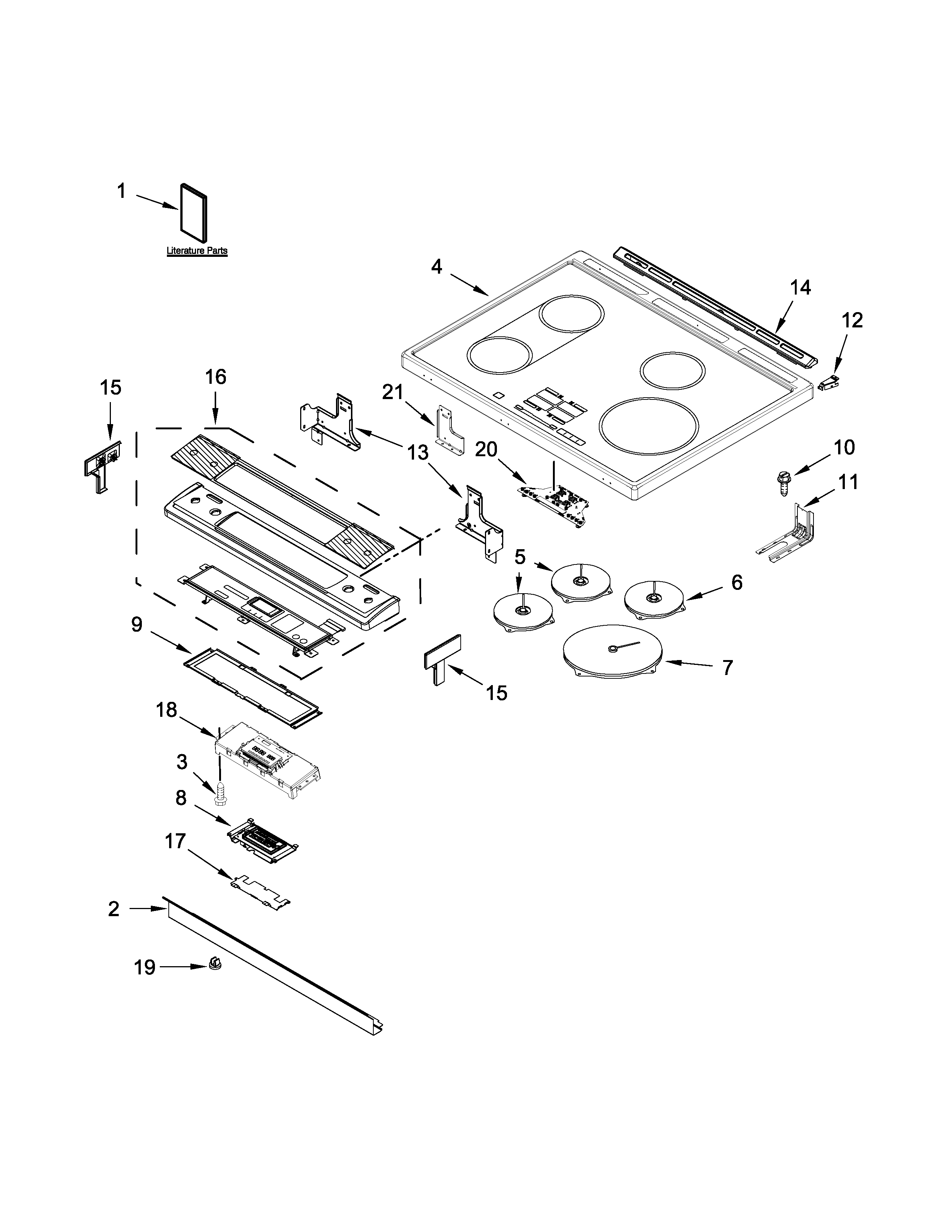 Jenn-Air JIS1450DP0 cooktop parts diagram