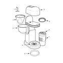 KitchenAid KCM0402CU0 coffee maker and filter parts diagram