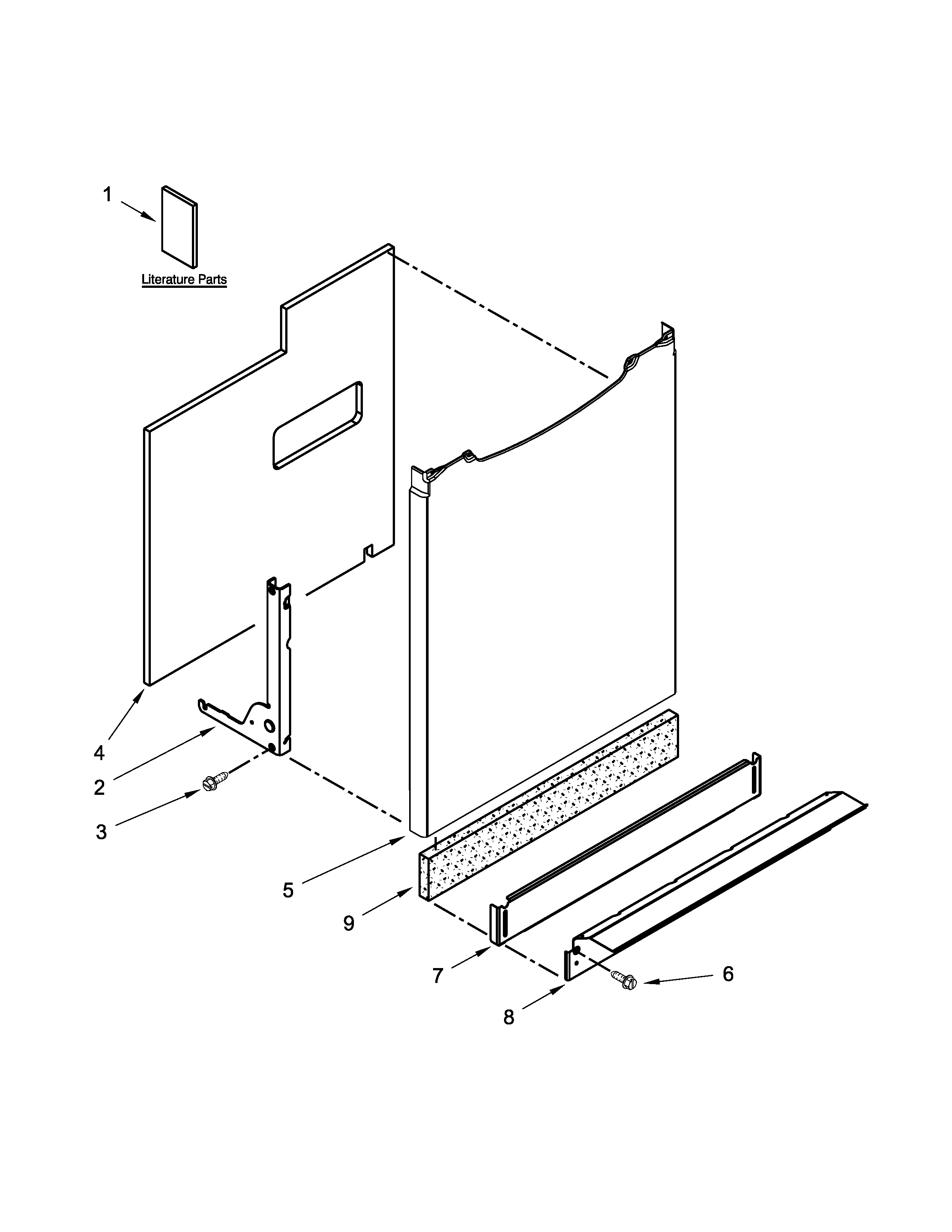 Maytag MDBH980AWS0 door and panel parts diagram