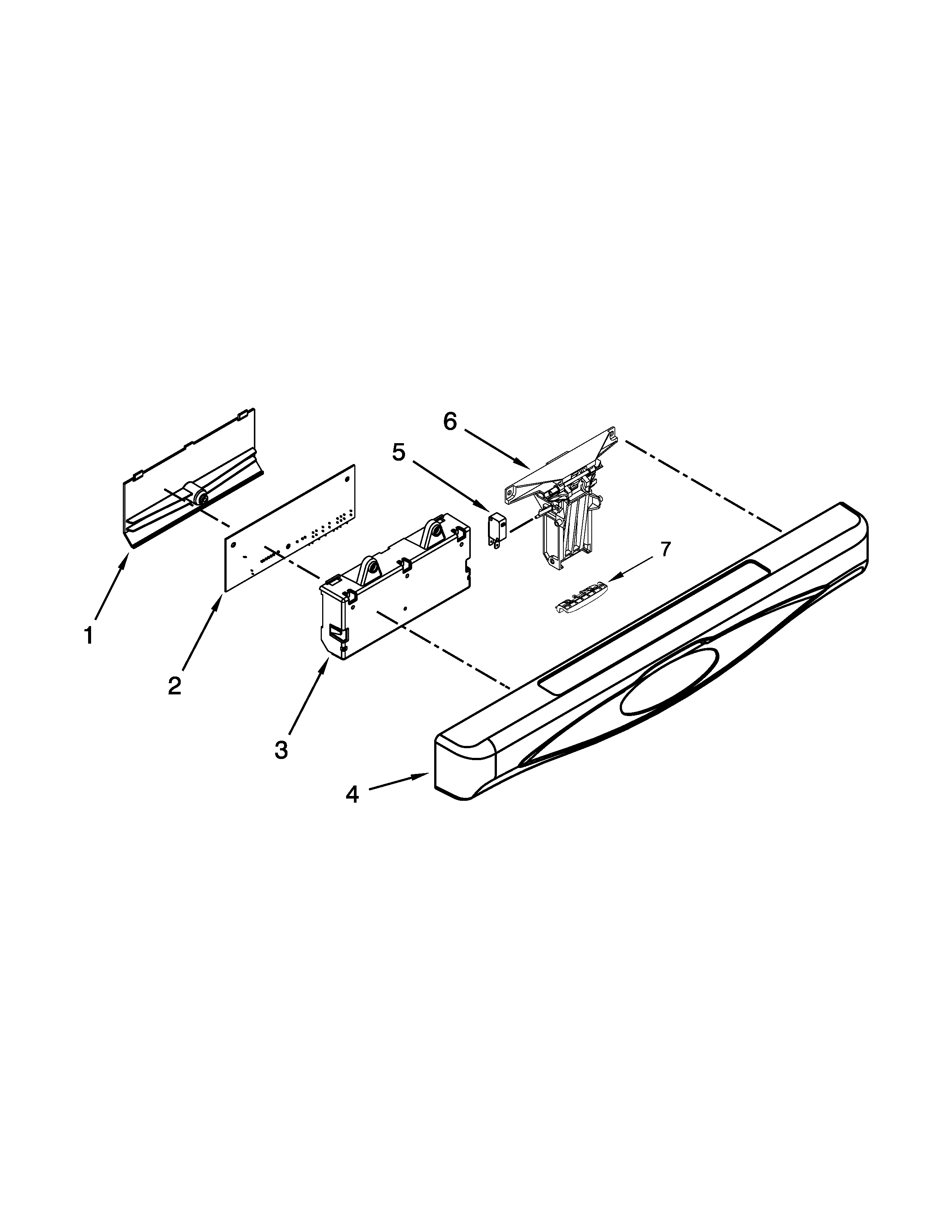 Maytag MDBH980AWS0 control panel parts diagram