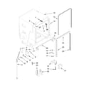 Maytag MDBH980AWB1 tub and frame parts diagram