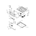 Whirlpool WEE760H0DH0 cooktop parts diagram