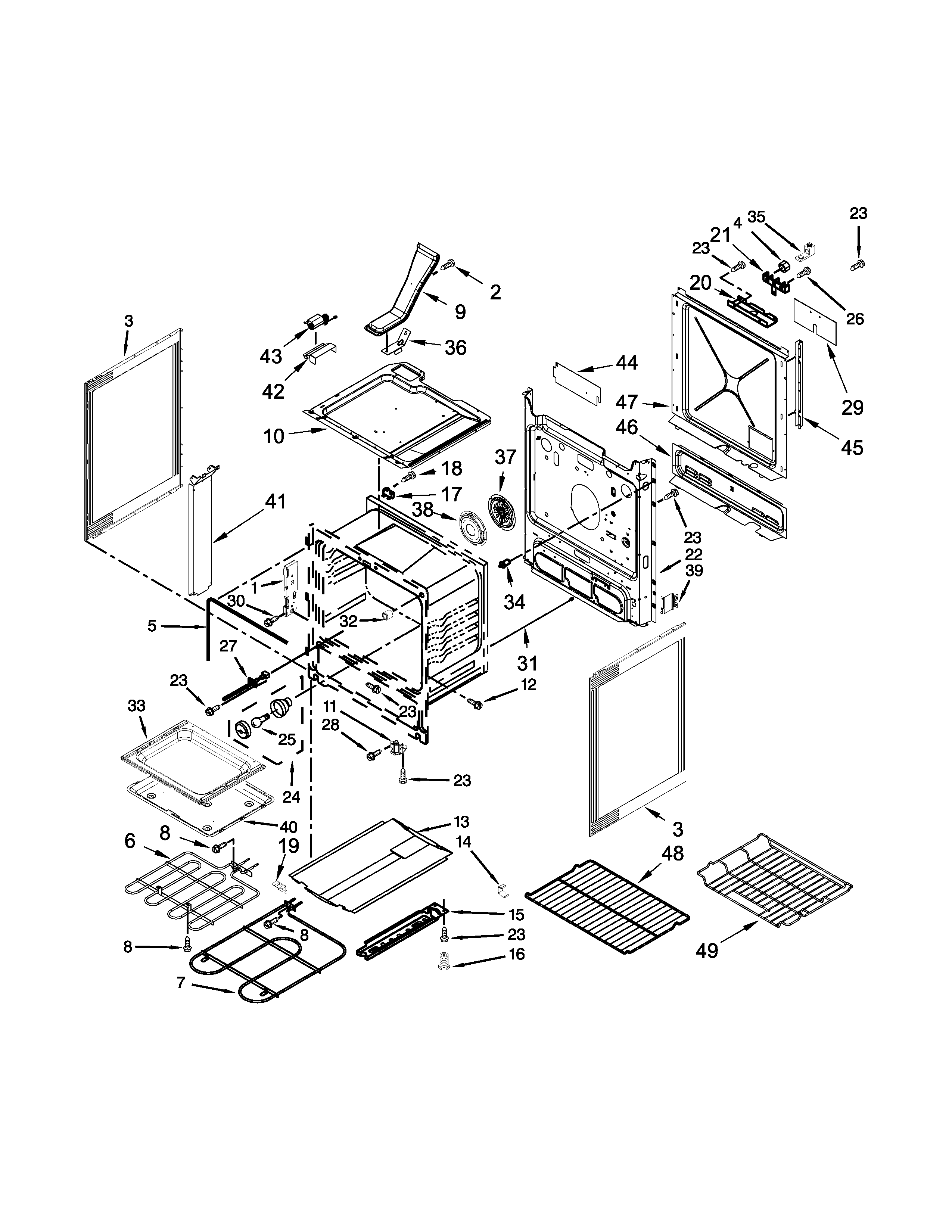Whirlpool WEE760H0DS0 chassis parts diagram