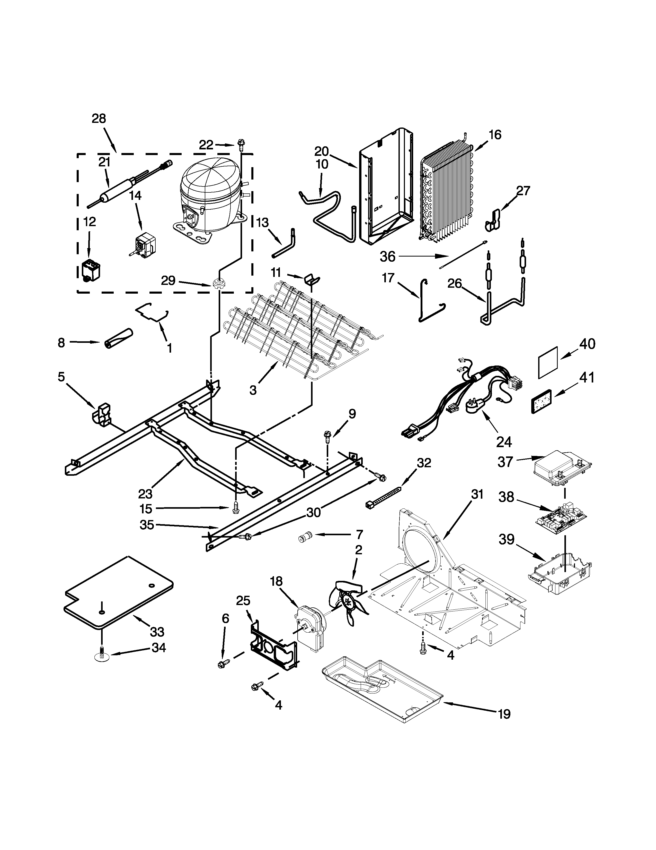 Whirlpool WRS342FIAW02 unit parts diagram