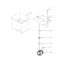Whirlpool WRF736SDAM11 motor and ice container parts diagram