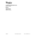 Whirlpool WMH32519CB1 cover sheet diagram
