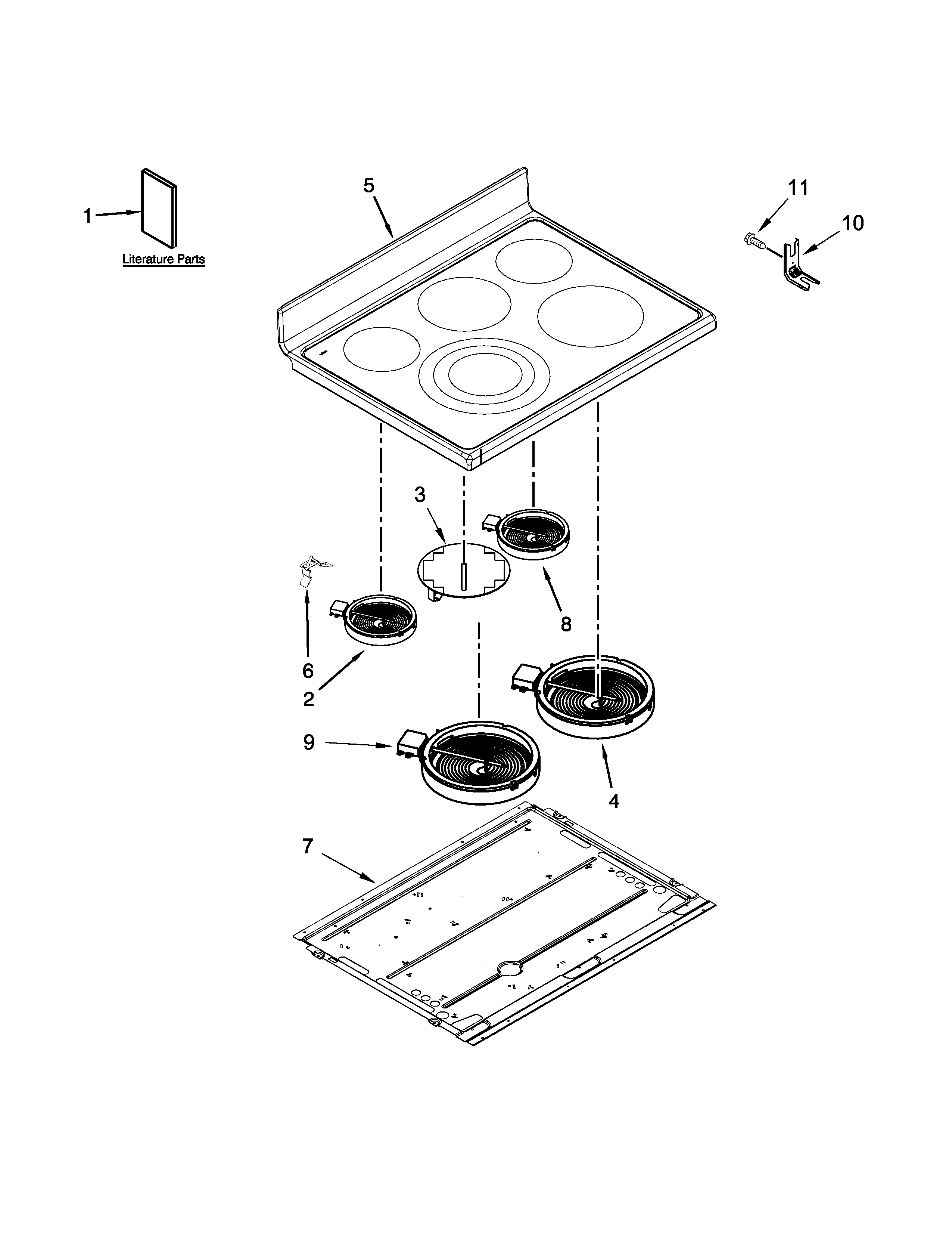 KitchenAid YKER507XSS04 cooktop parts diagram