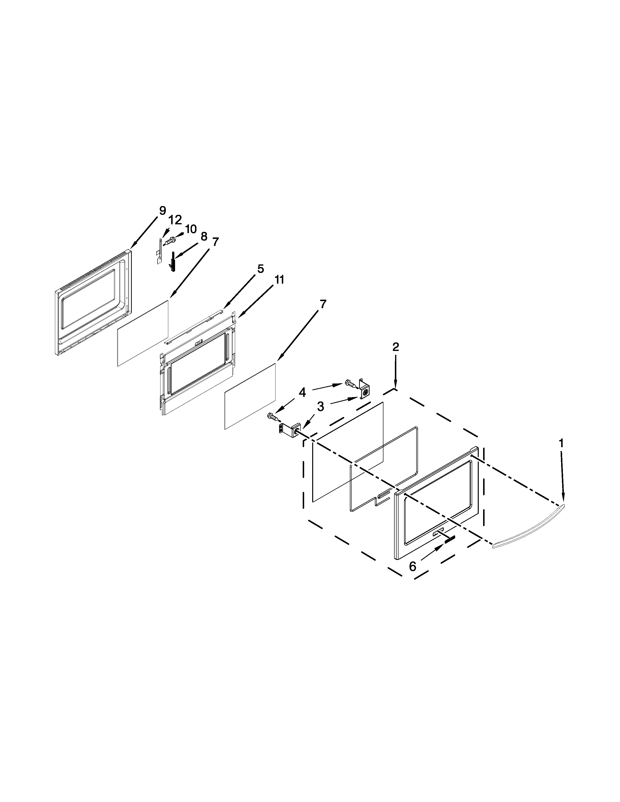KitchenAid YKER507XSS04 lower door parts diagram