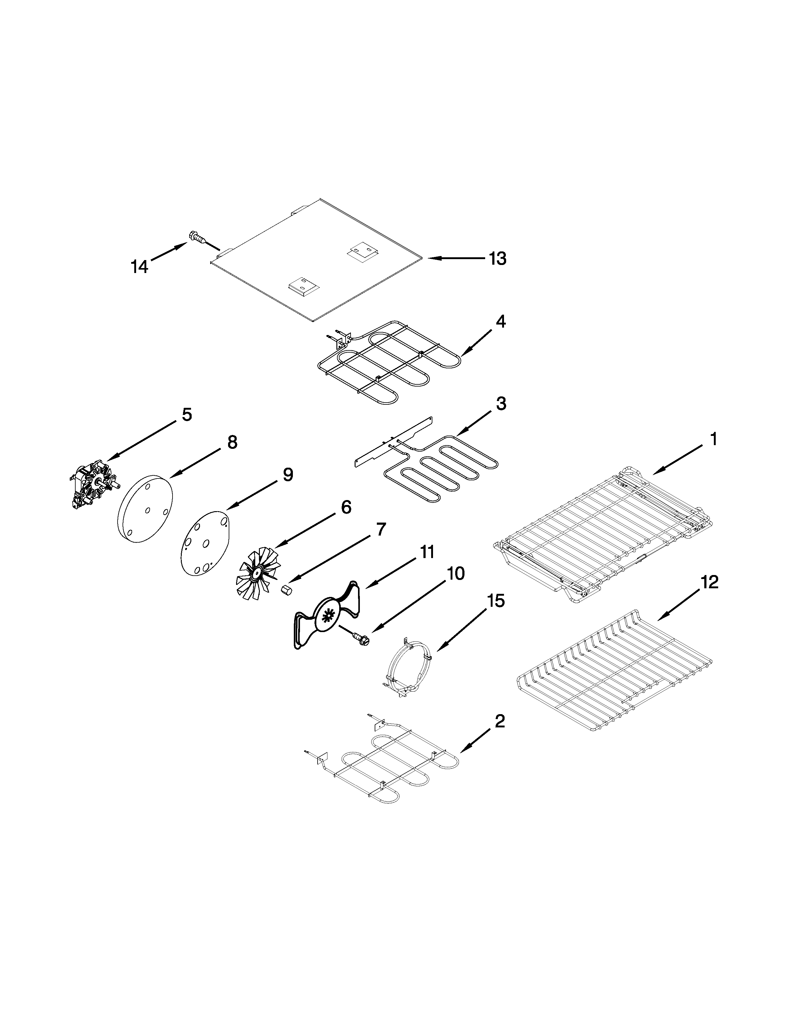 KitchenAid YKER507XSS04 internal oven parts diagram