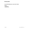 KitchenAid KGRS303BWH2 cover sheet diagram