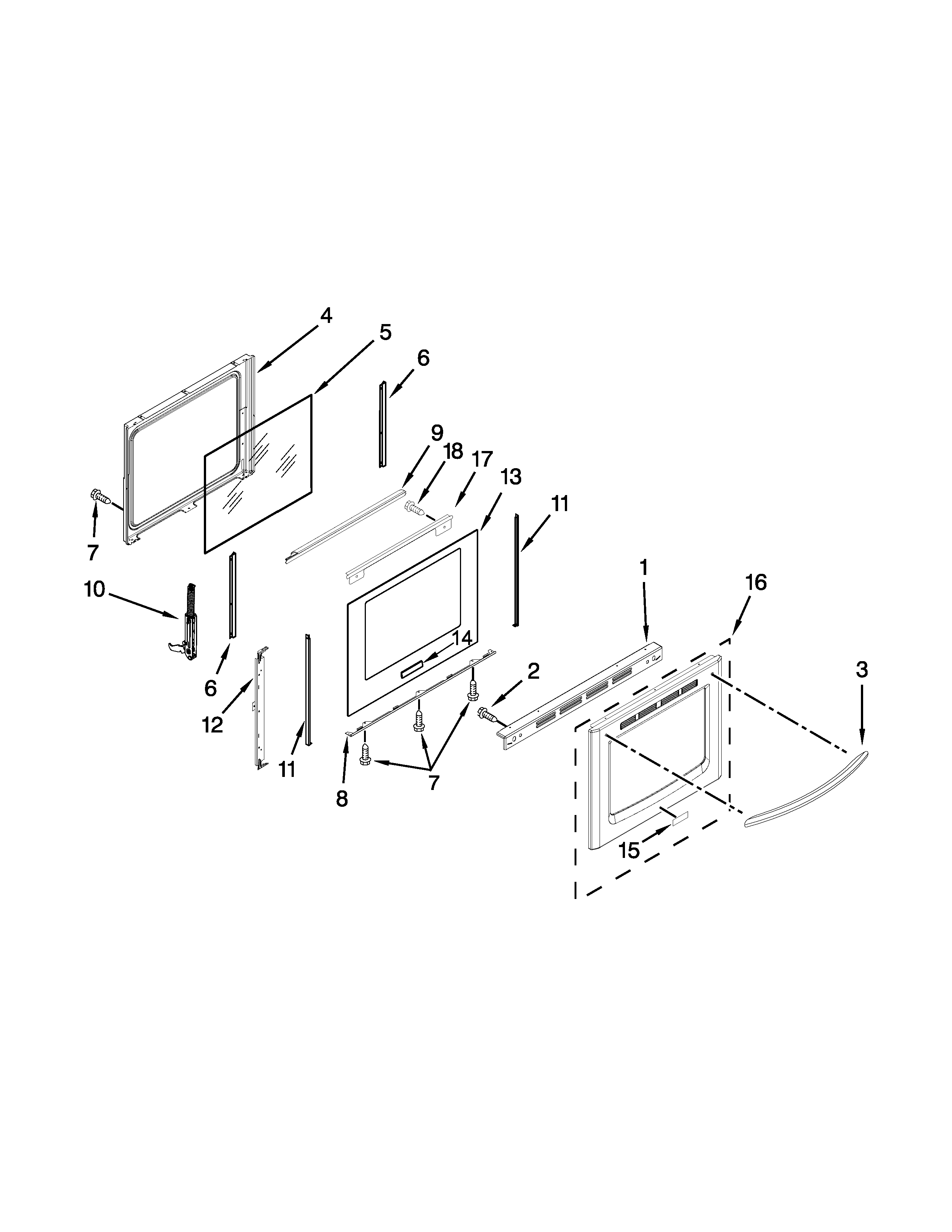 KitchenAid KGRS303BBL2 door parts diagram