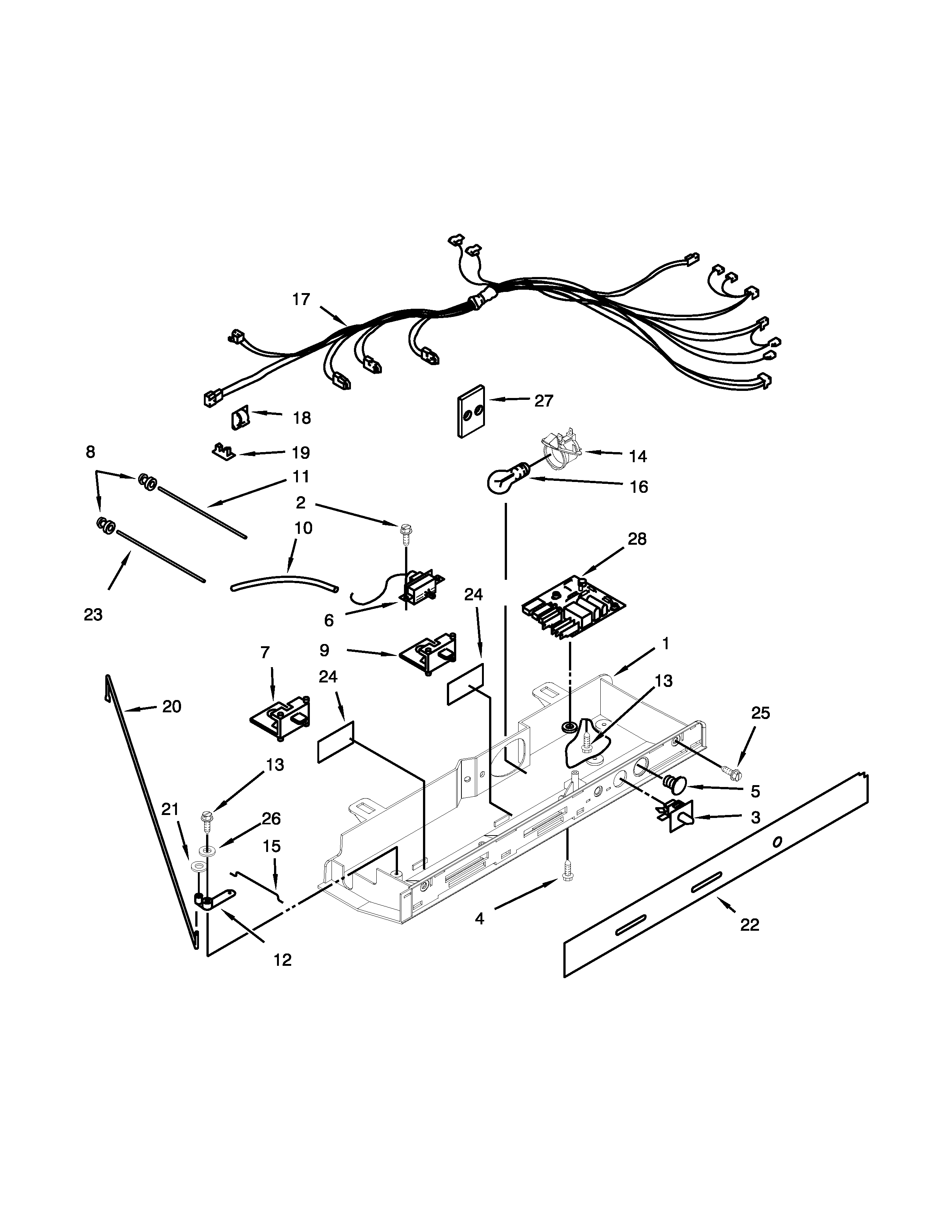 Amana ASD2526VES00 control box parts diagram