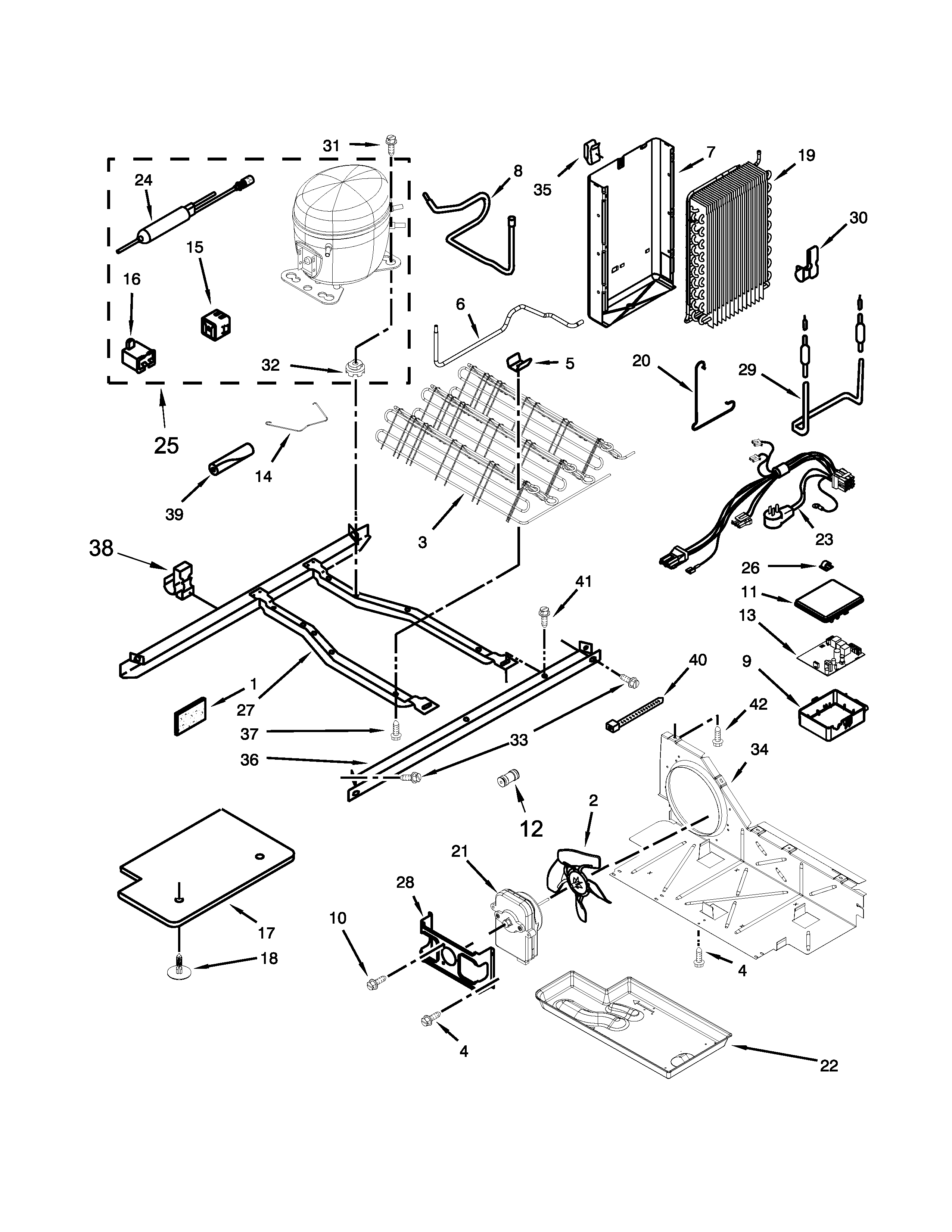 Amana ASD2526VES00 unit parts diagram
