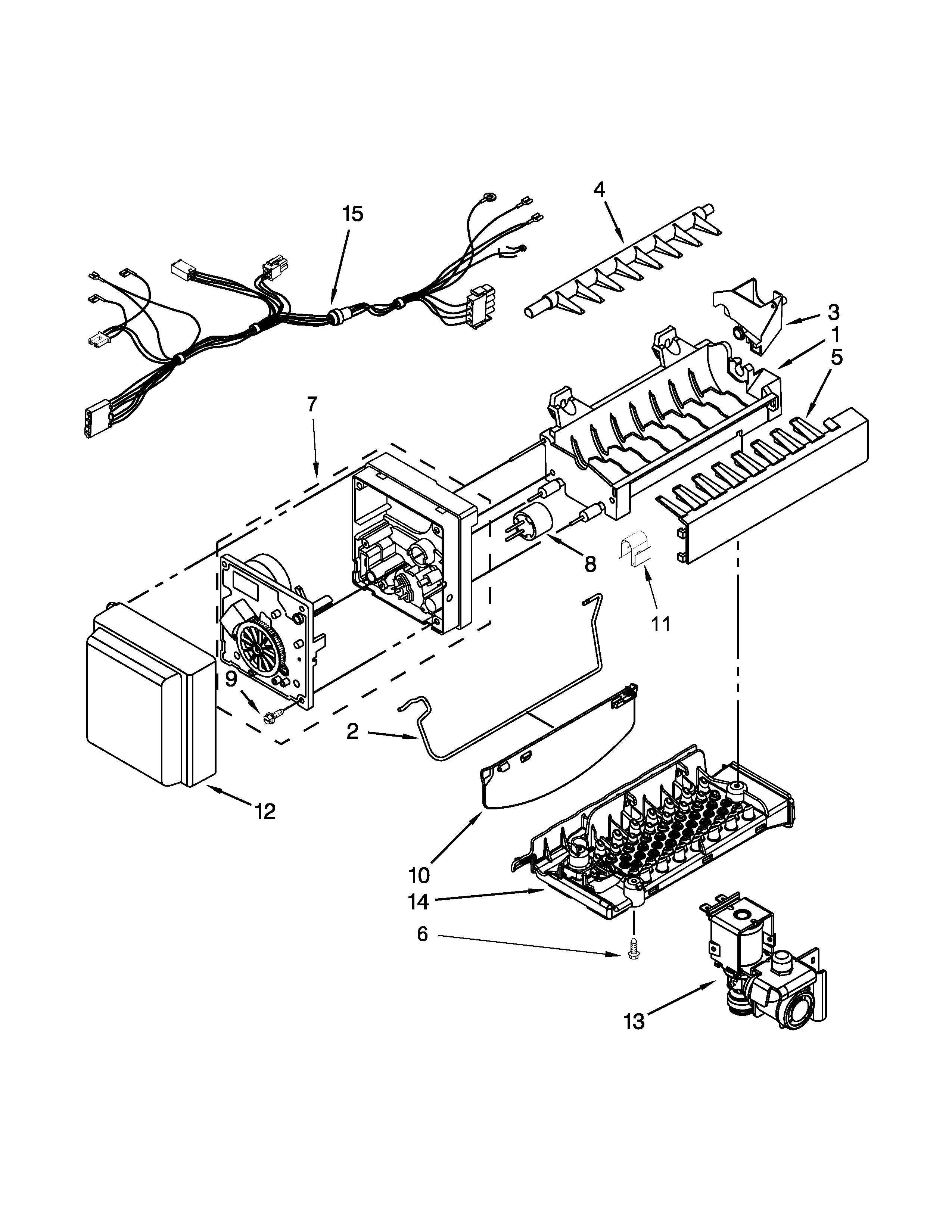 Maytag MFI2665XEM7 icemaker parts diagram