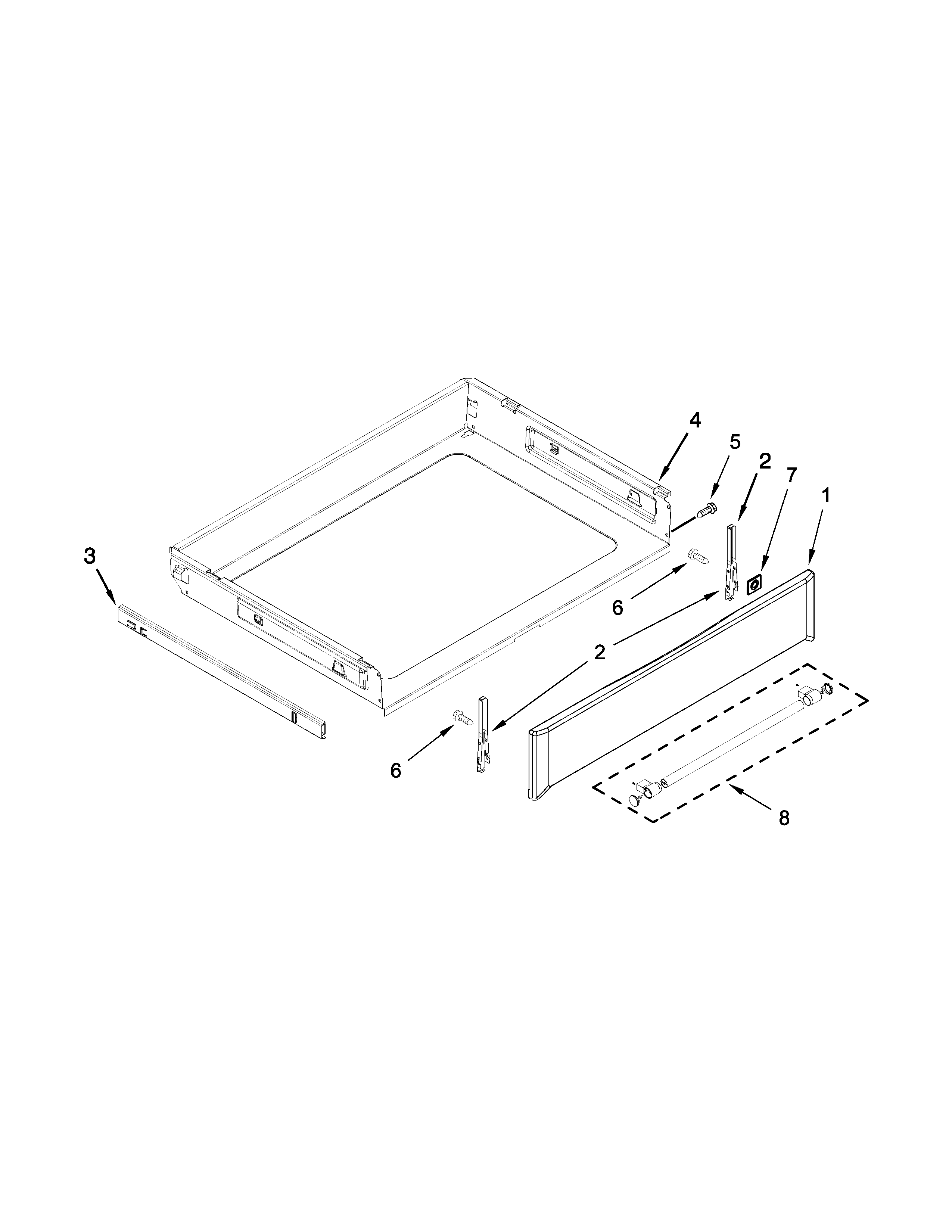 Maytag MGR8700DS1 drawer parts diagram