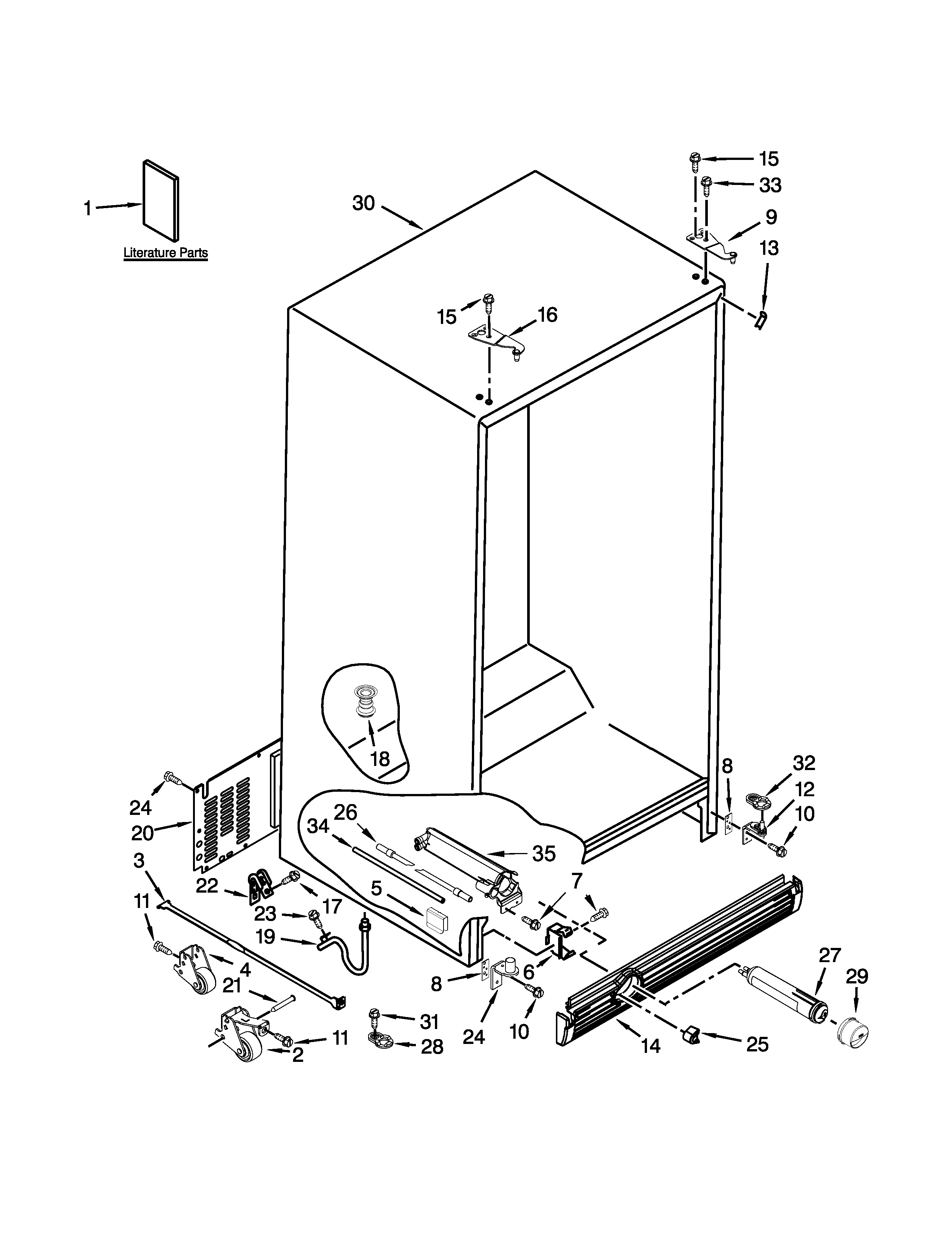 Ikea ID3CHEXVS00 cabinet parts diagram