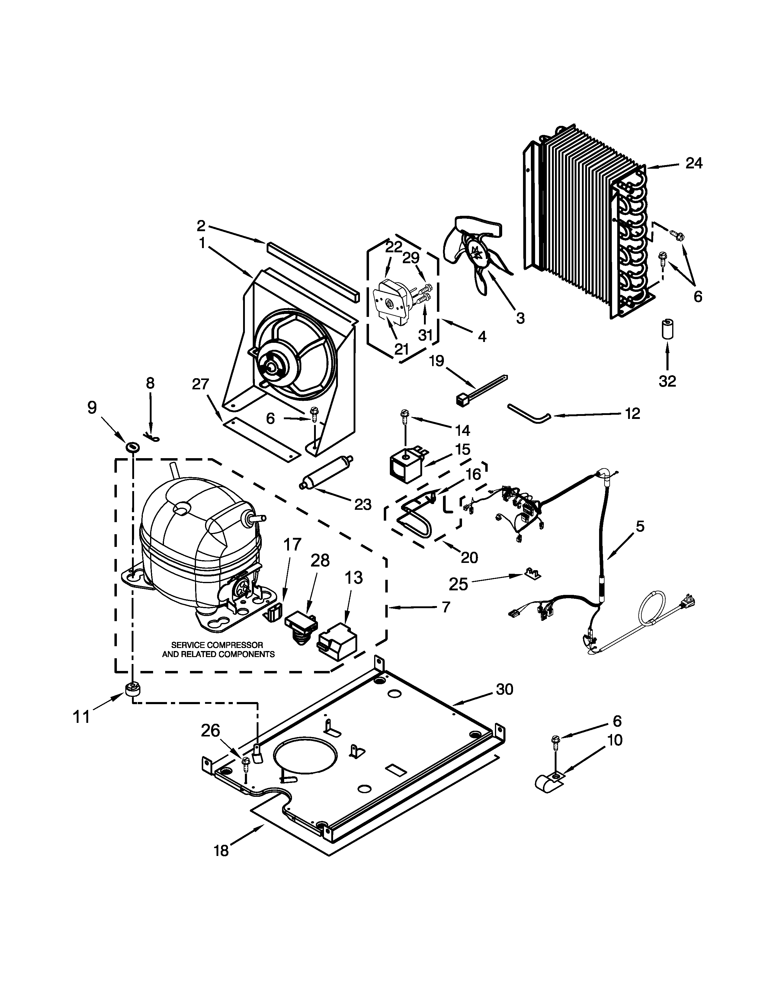 KitchenAid KUIC18NNZS0 unit parts diagram