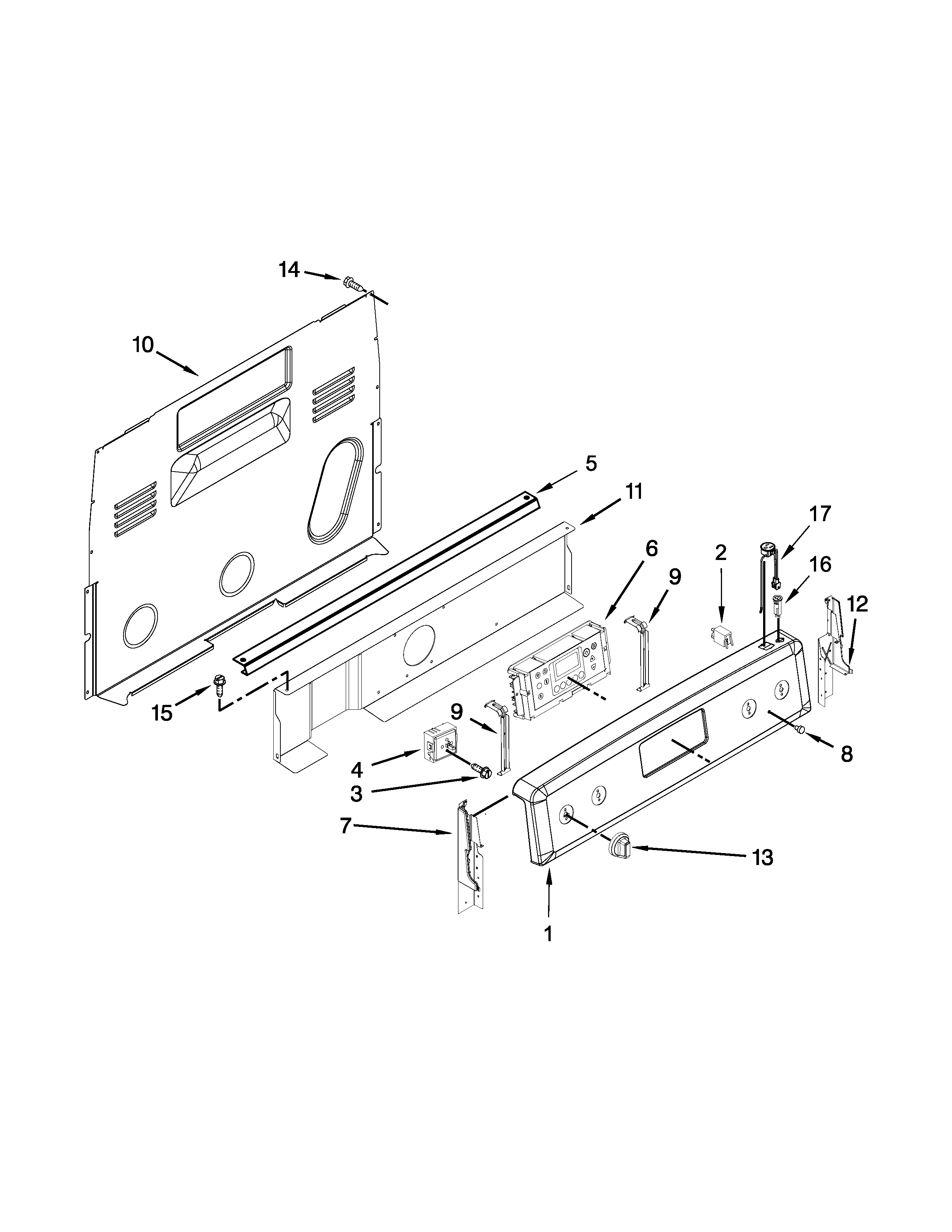 Maytag YMER8600DE0 control panel parts diagram