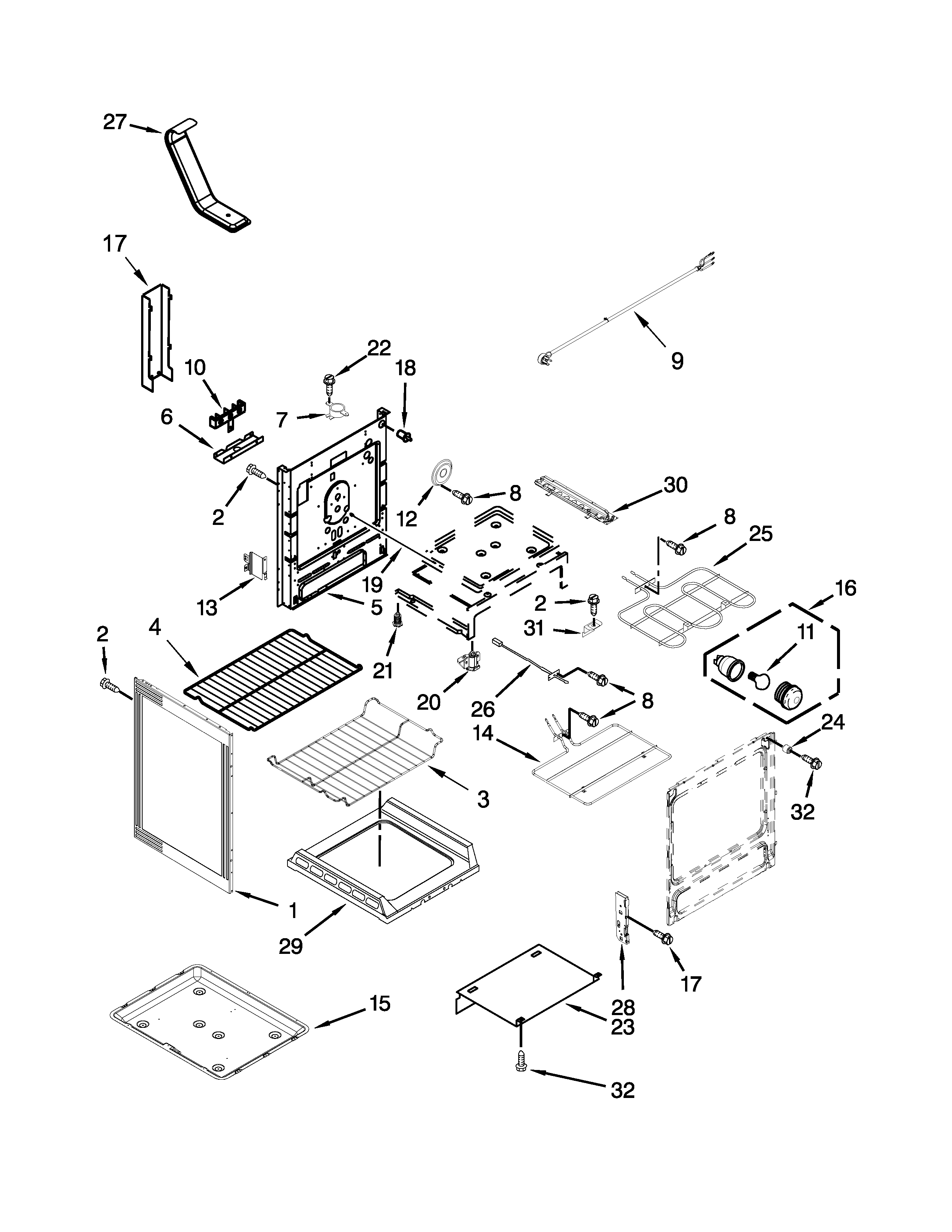 Maytag YMER8600DE0 chassis parts diagram