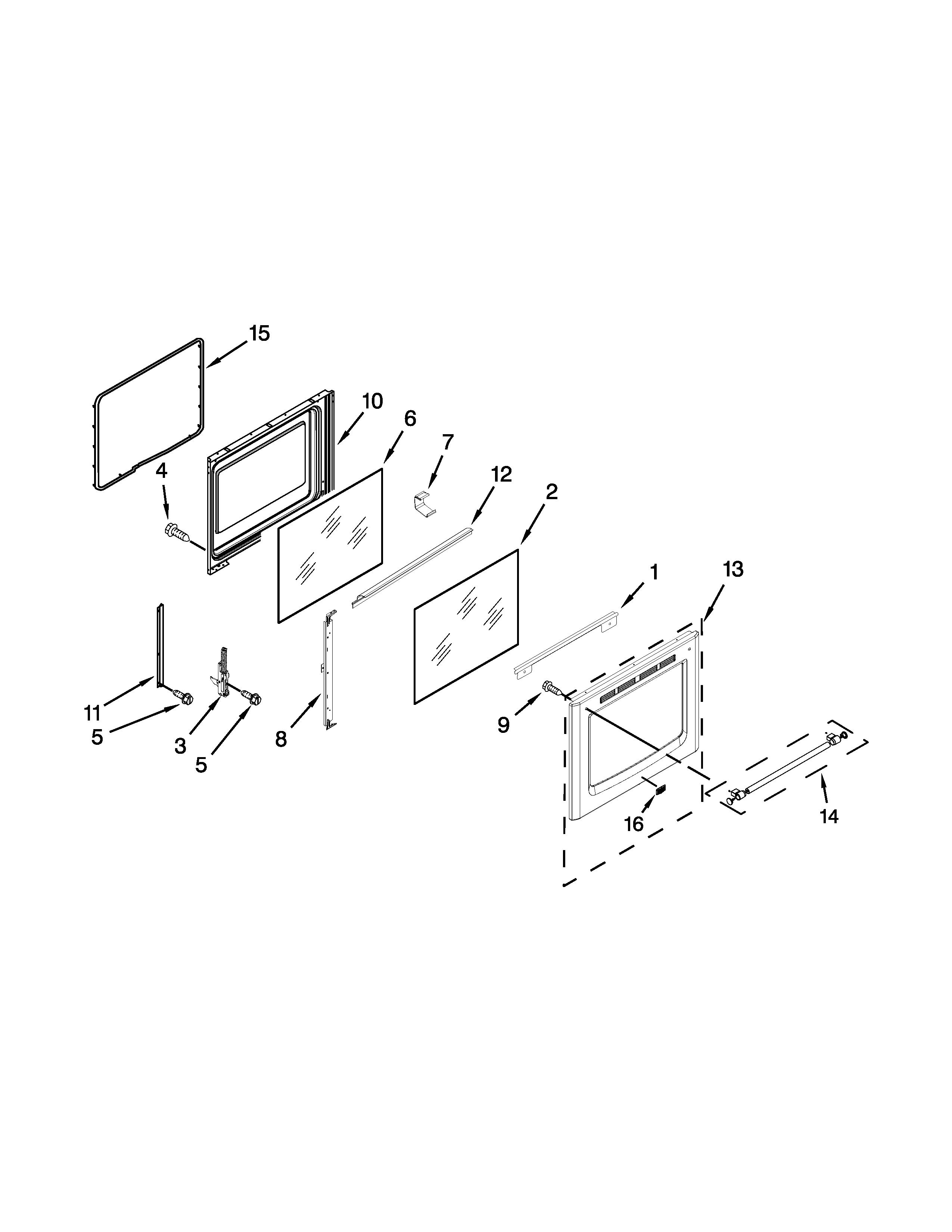 Maytag YMER8600DE0 door parts diagram