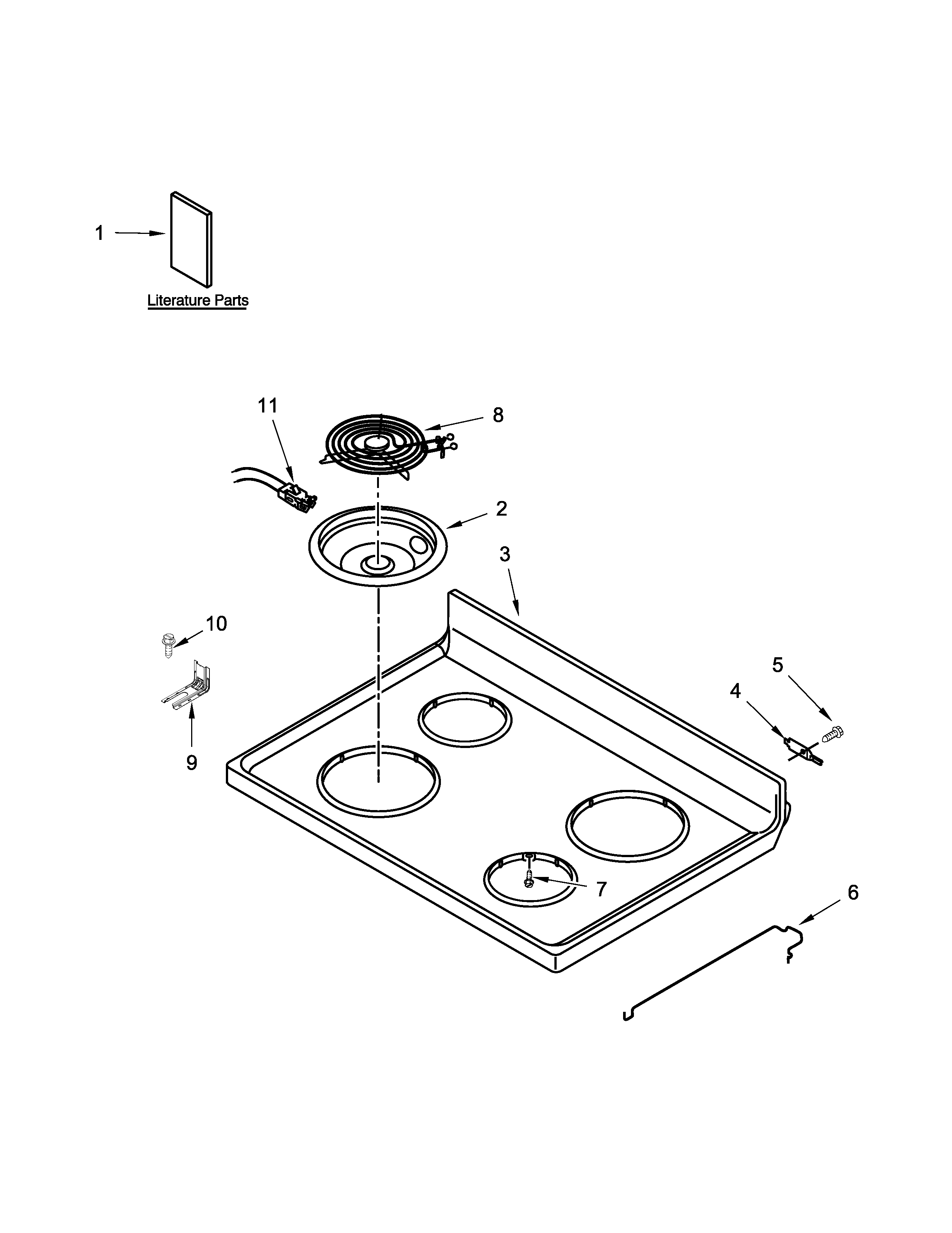 Whirlpool YWFC150M0EW0 cooktop parts diagram