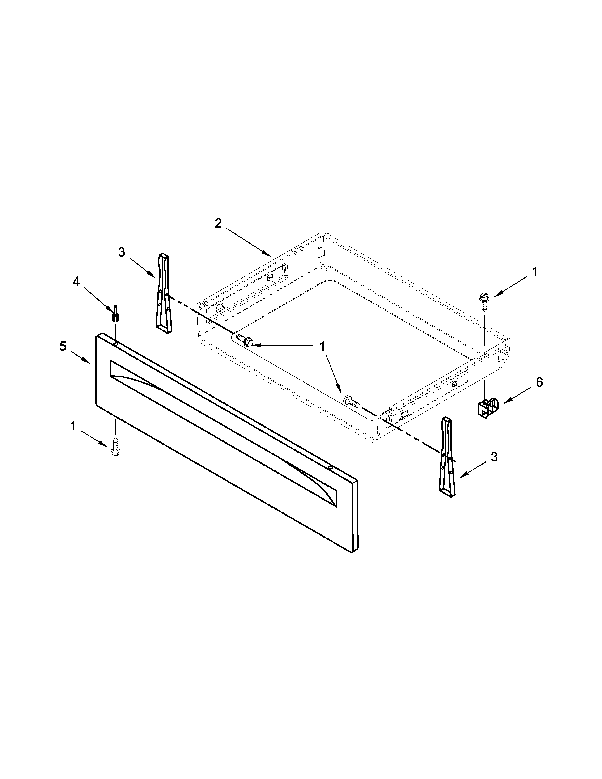 Whirlpool YWFC150M0EW0 drawer parts diagram