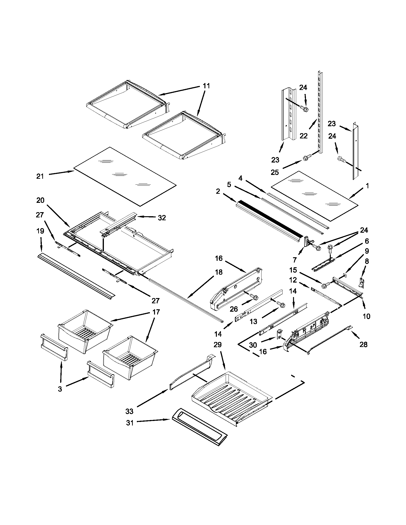 Maytag MFI2269VEM10 shelf parts diagram