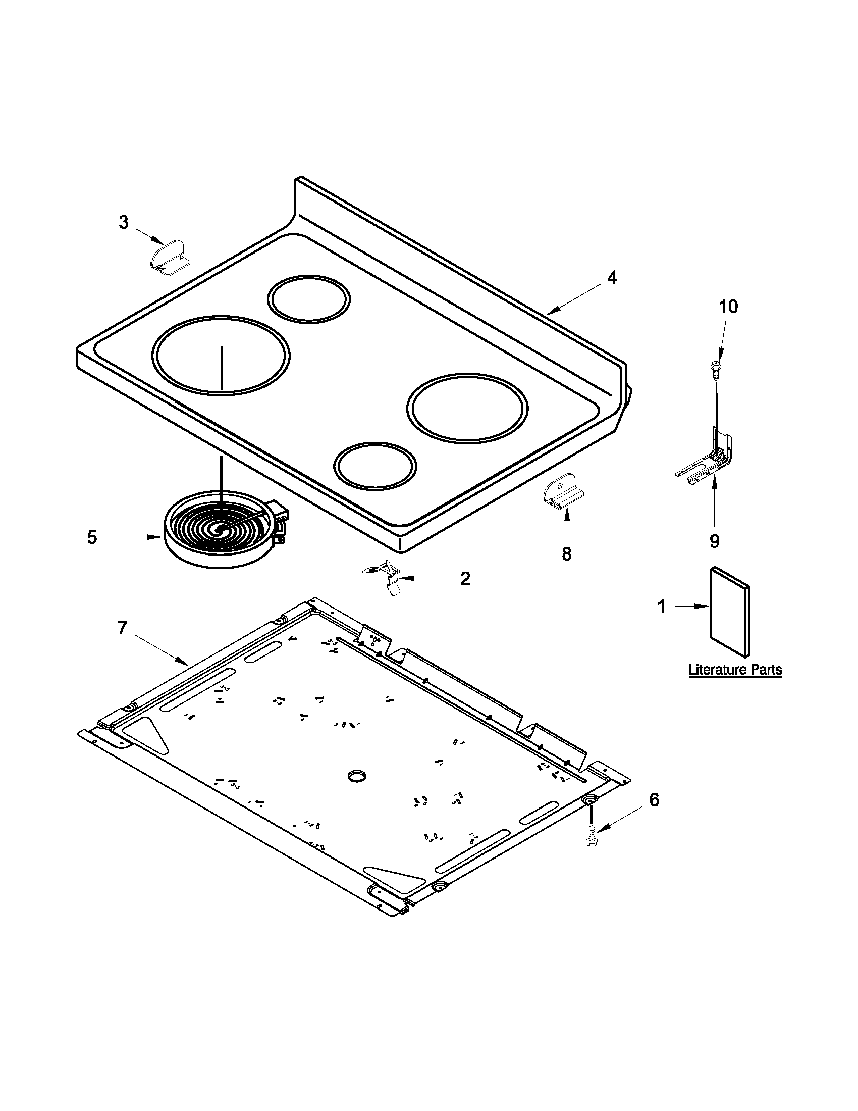 Amana AER5630BAB0 cooktop parts diagram