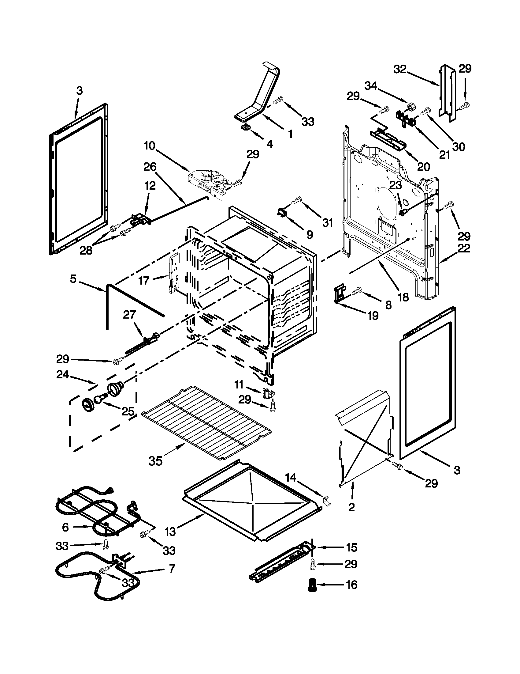 Amana AER5630BAB0 chassis parts diagram
