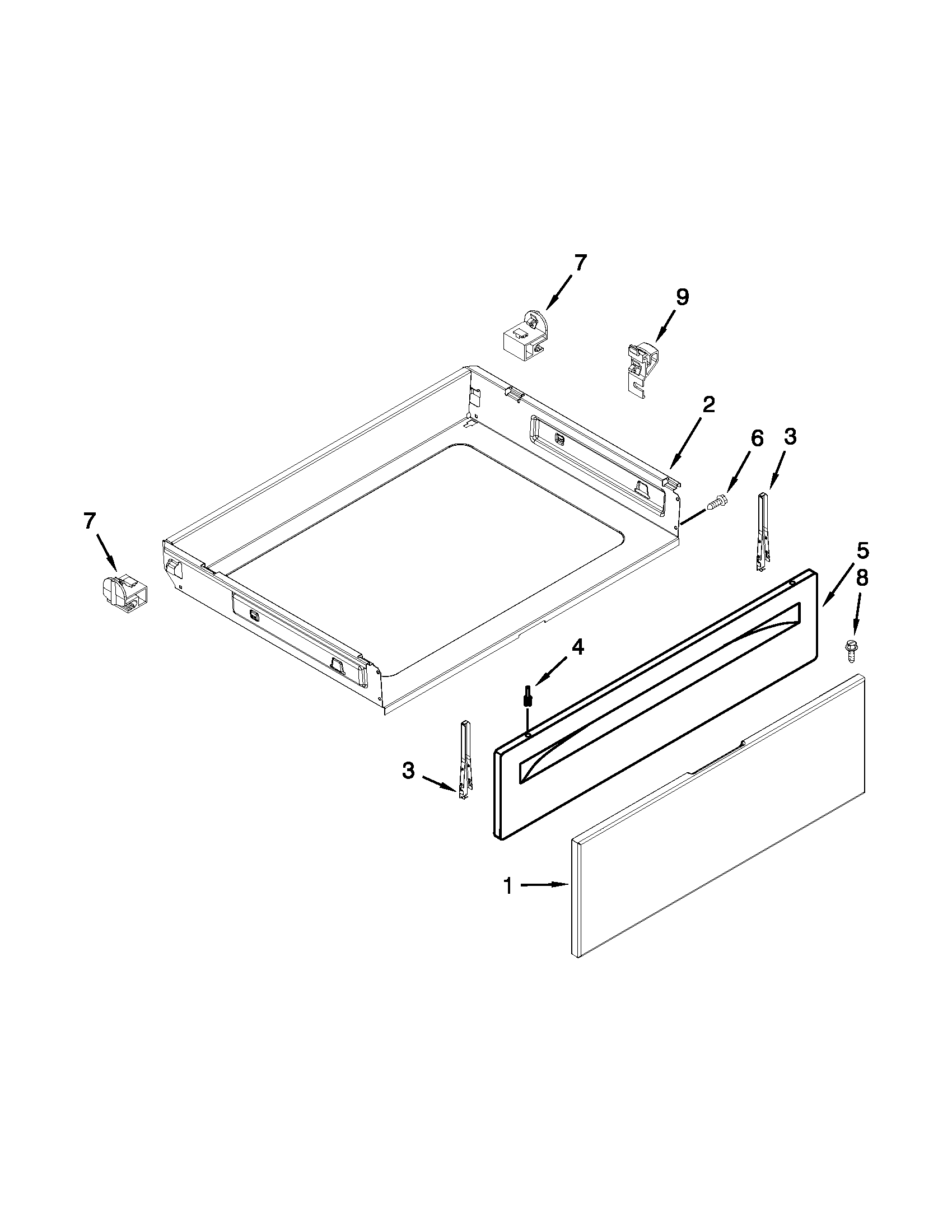 Amana AER5630BAB0 drawer parts diagram