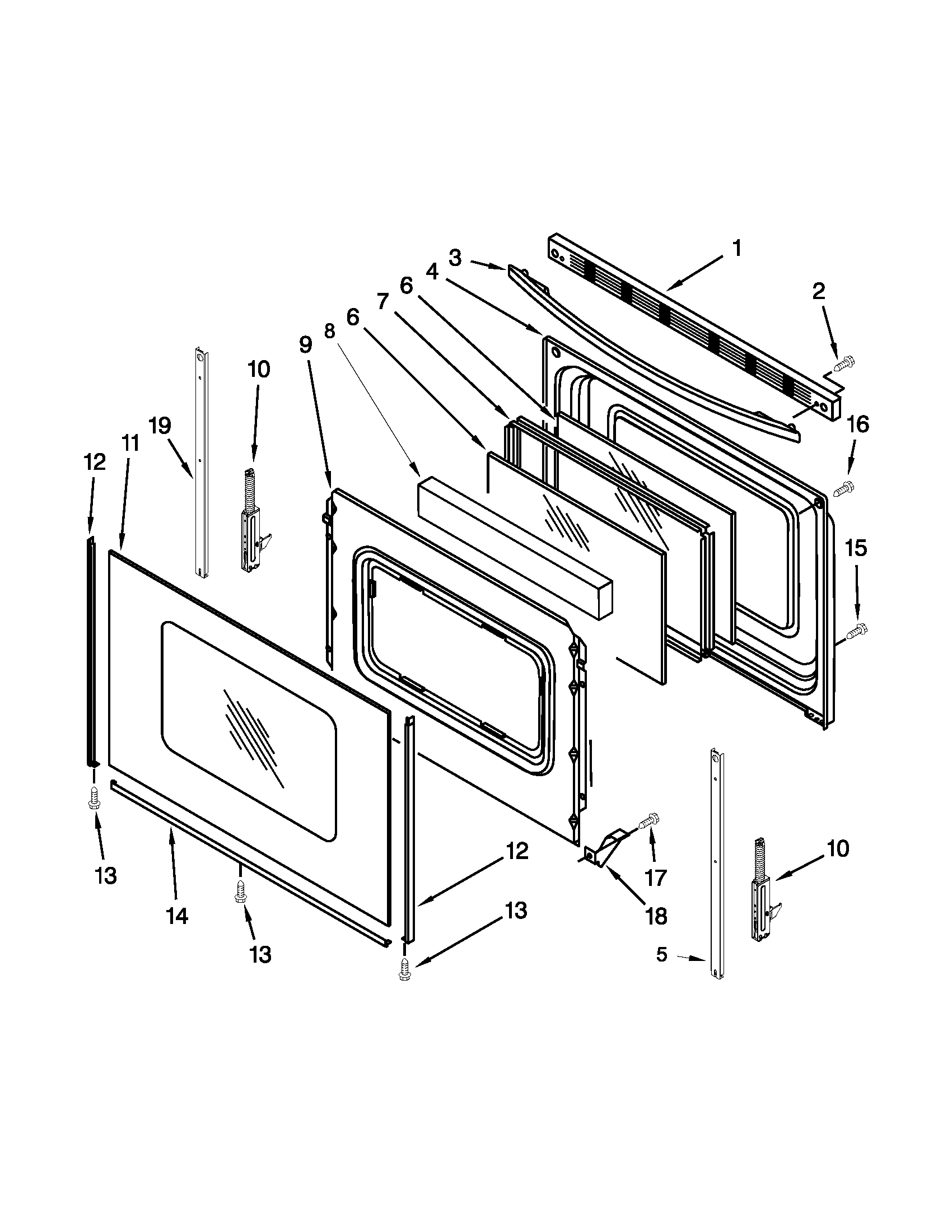 Amana AER5630BAB0 door parts diagram