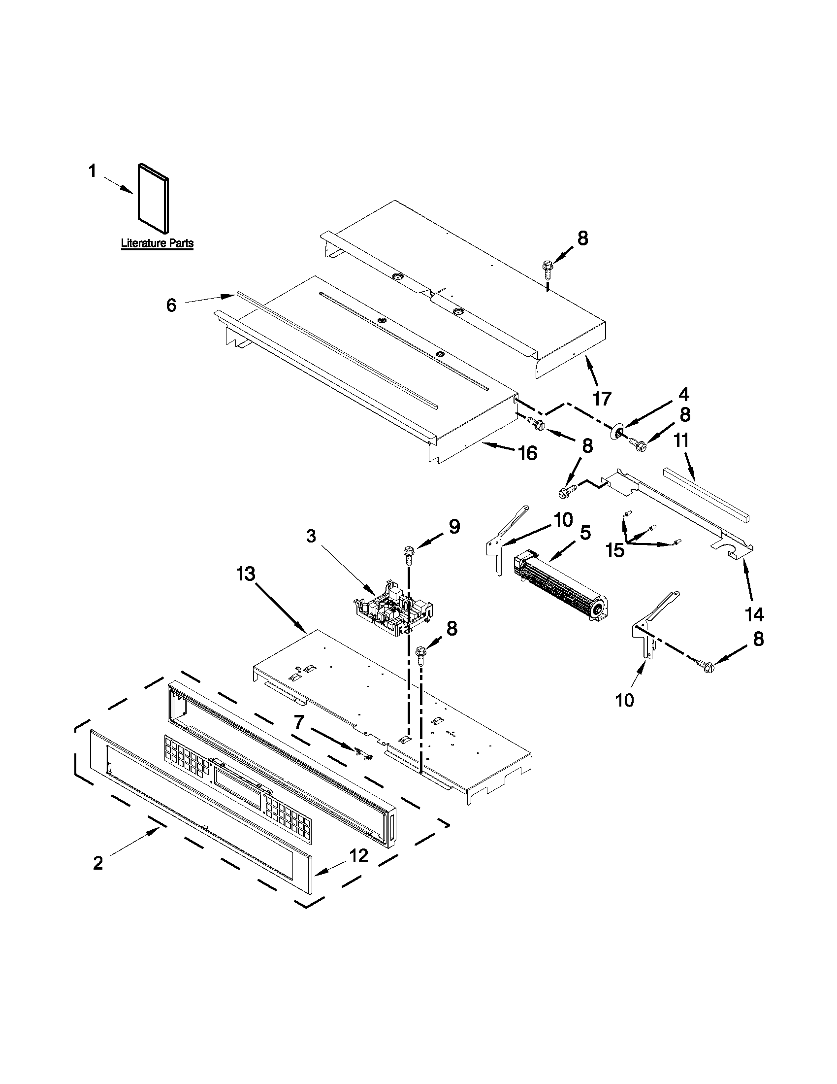 KitchenAid KODE307ESS00 control panel parts diagram