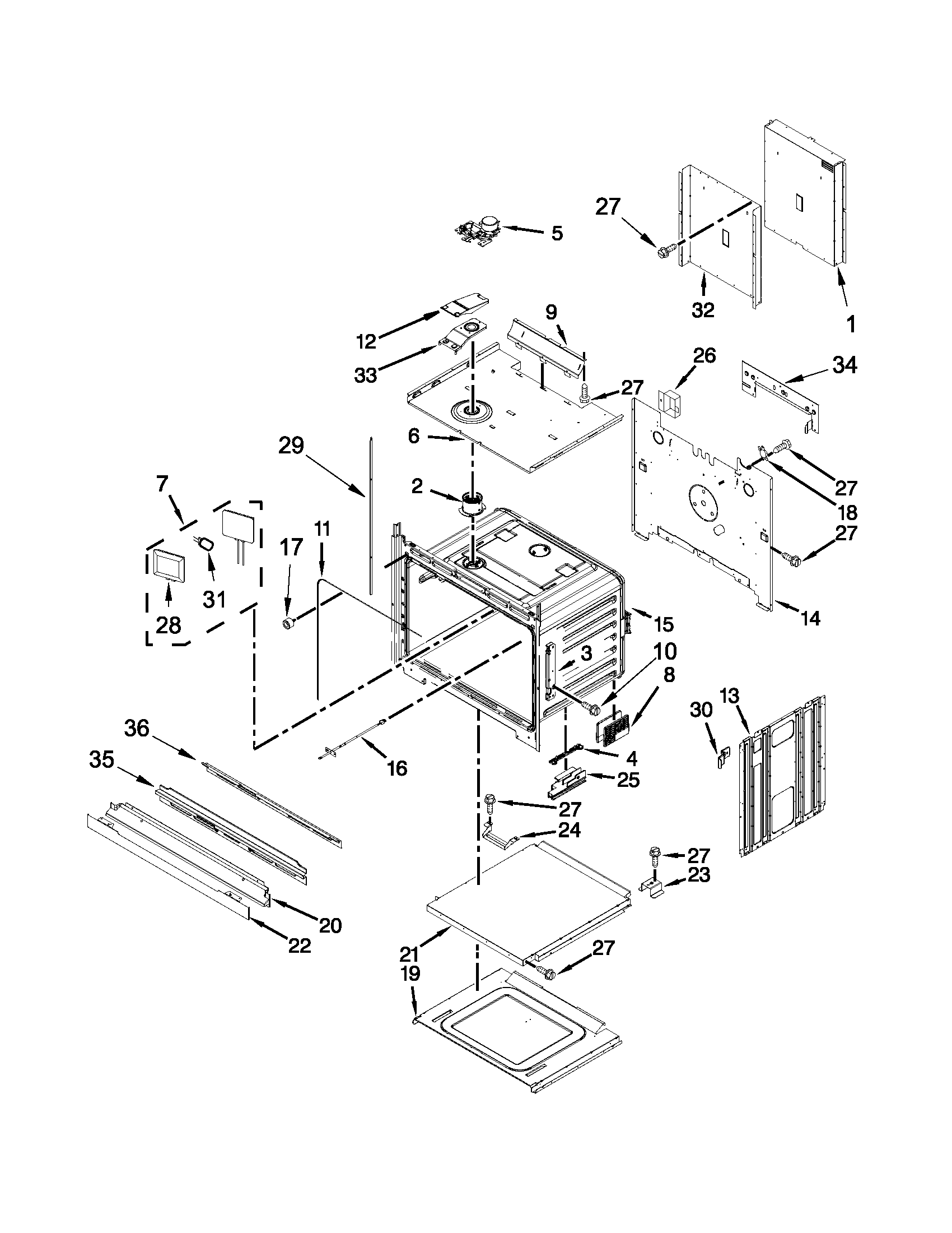 KitchenAid KODE307ESS00 oven parts diagram