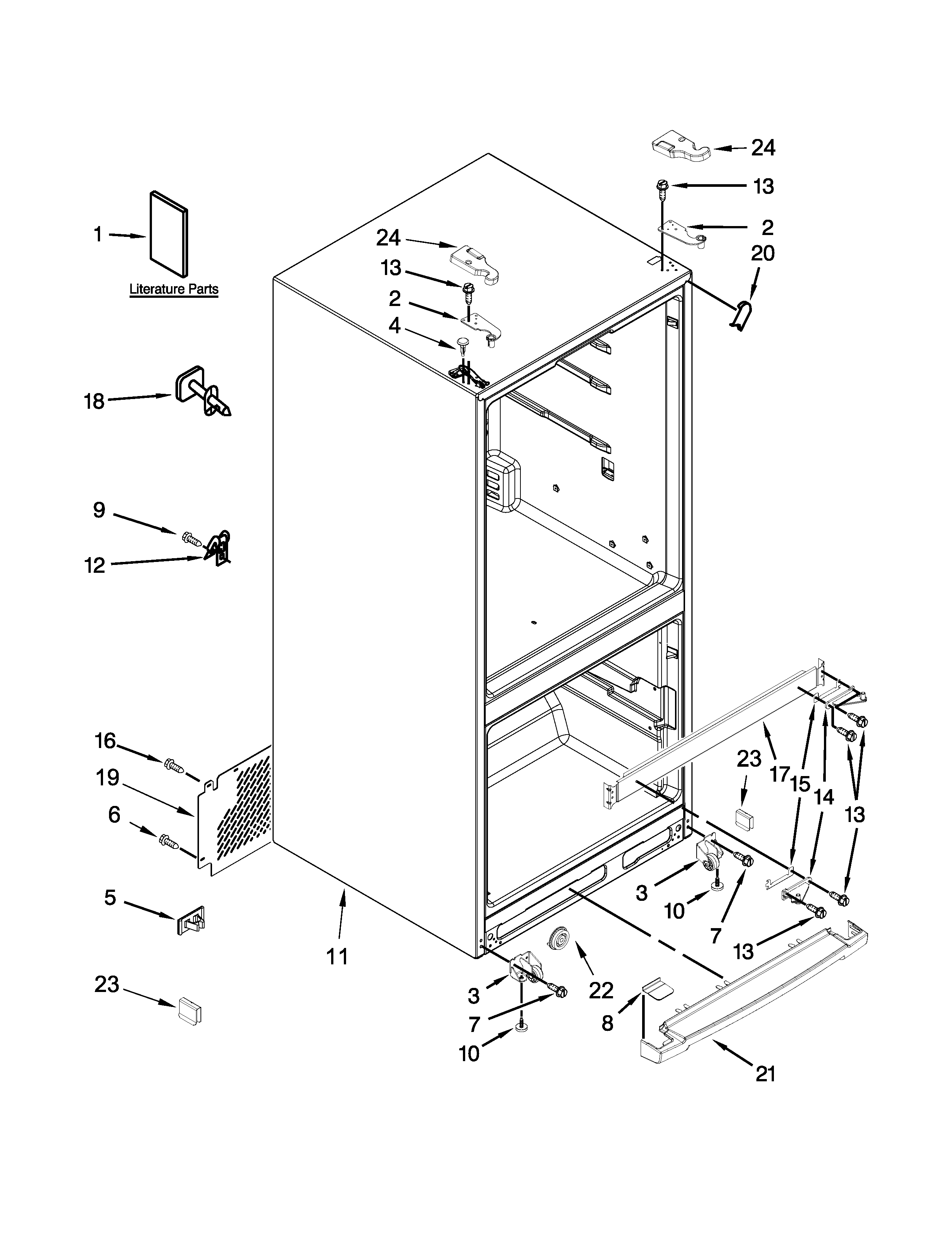 Maytag MFB2055DRE00 cabinet parts diagram