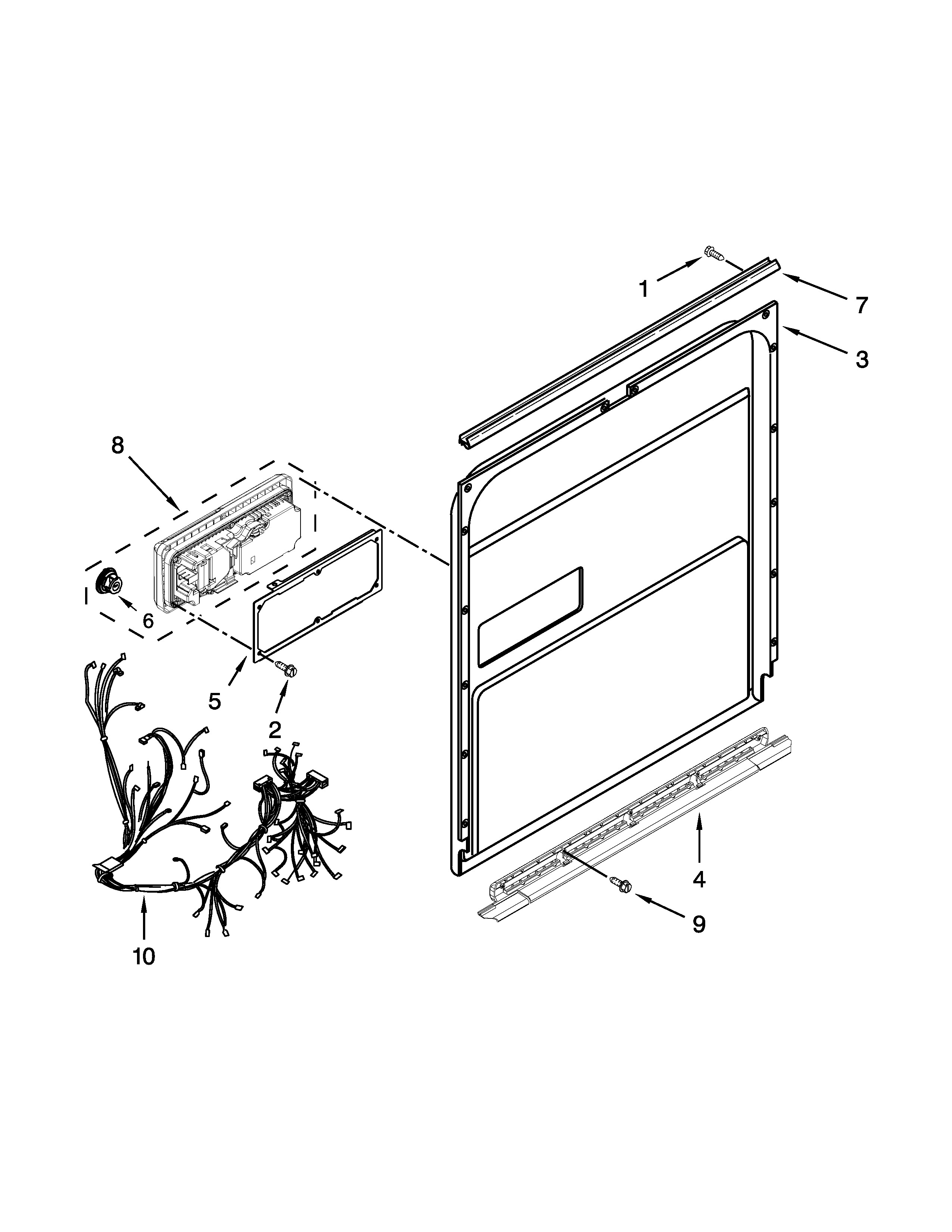 Amana ADB1700ADW1 inner door parts diagram