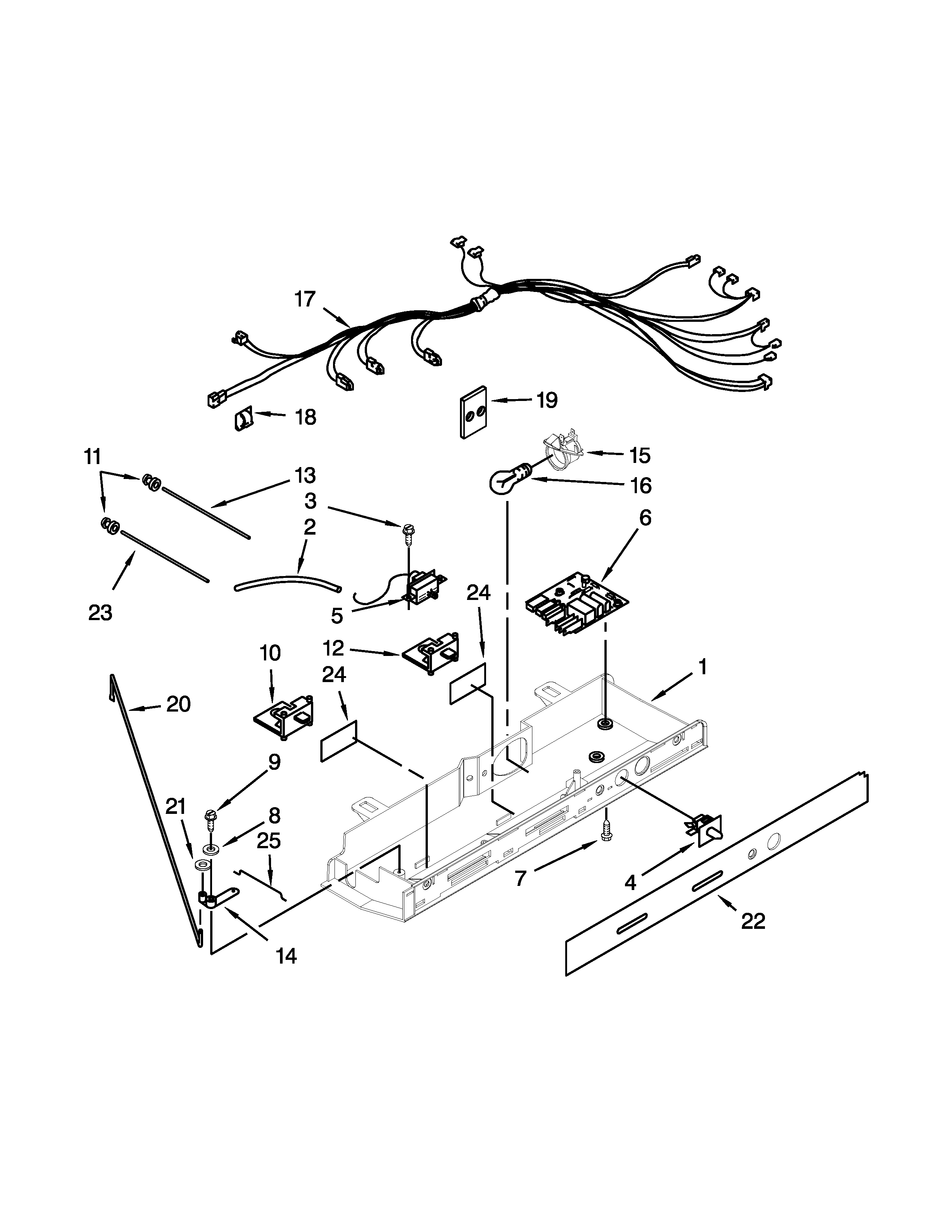 KitchenAid KSRV22FVMS03 control box parts diagram