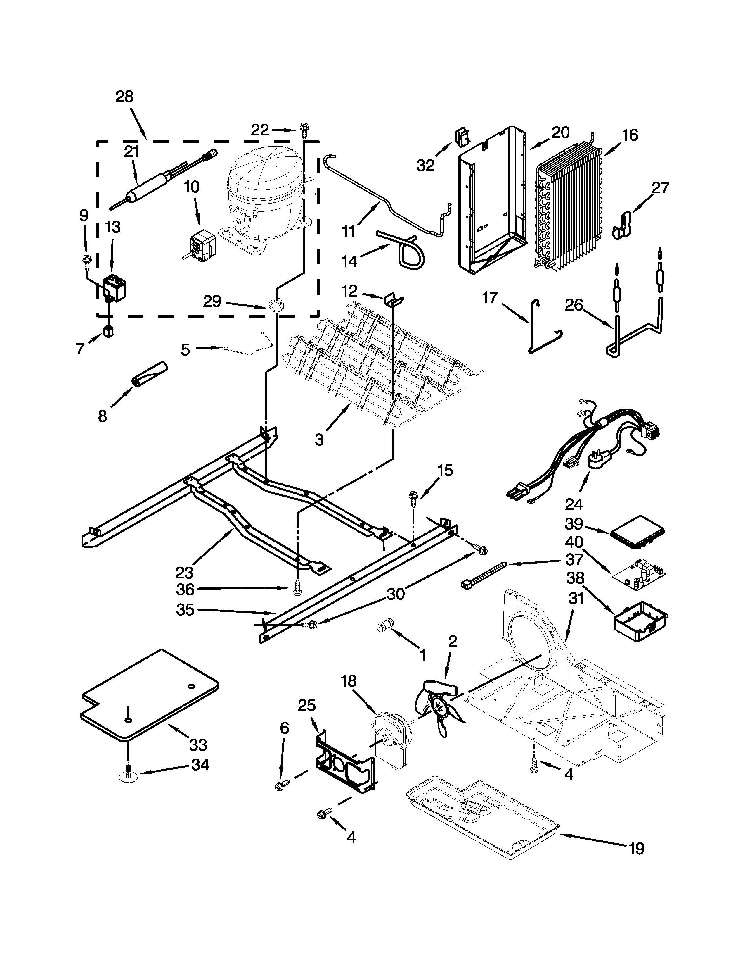 KitchenAid KSRV22FVMS03 unit parts diagram