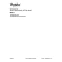 Whirlpool WRF560SMYM00 cover sheet diagram
