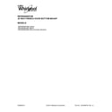 Whirlpool WRF560SMYB00 cover sheet diagram