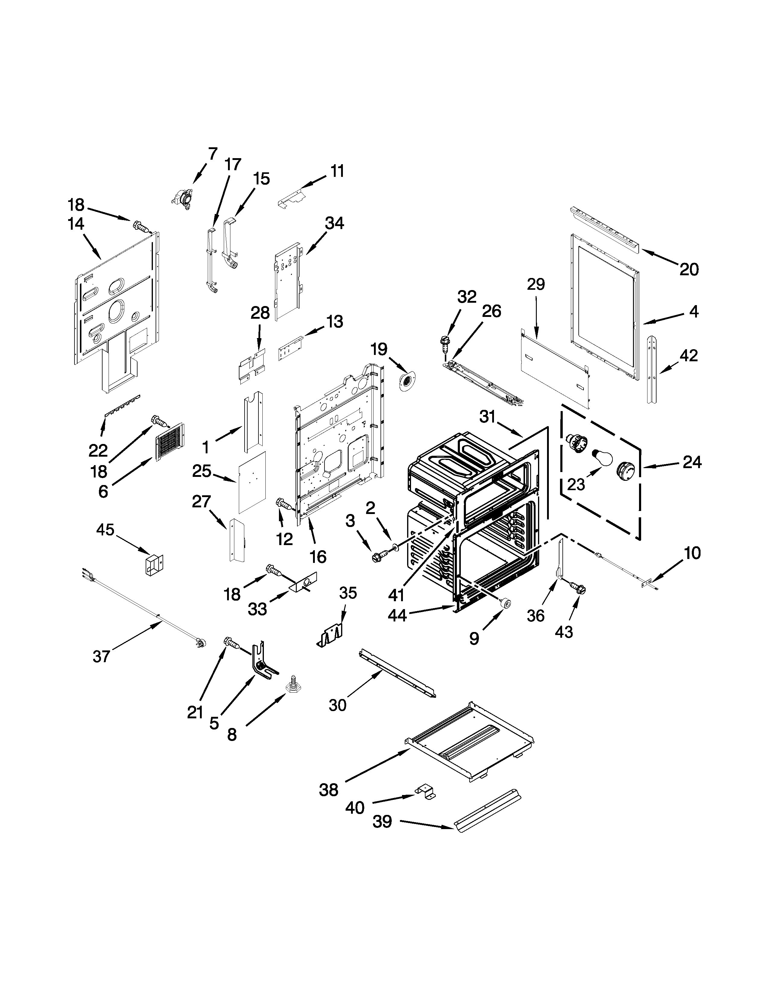 KitchenAid YKFED500ESS0 chassis parts diagram