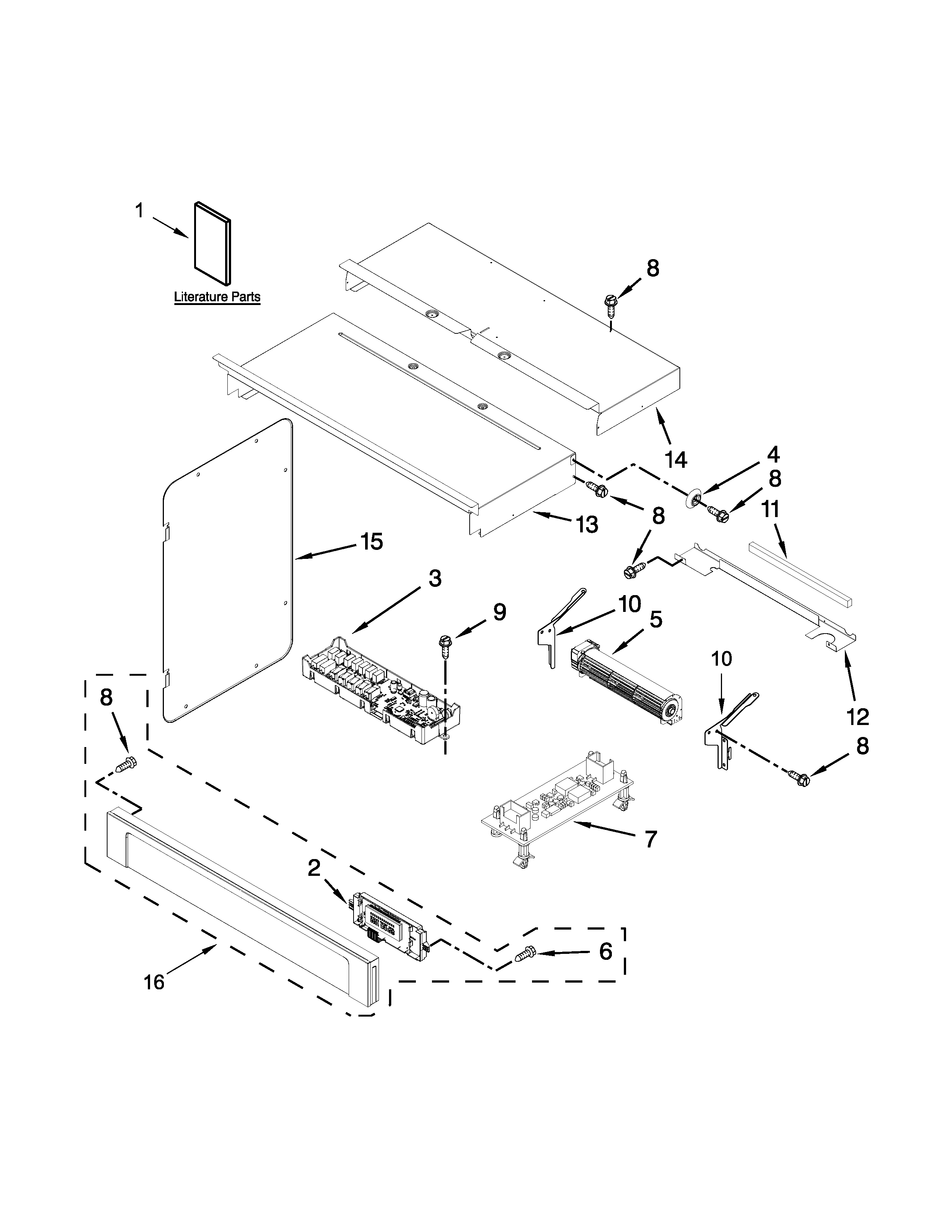 Whirlpool WOC95EC0AB02 control panel parts diagram