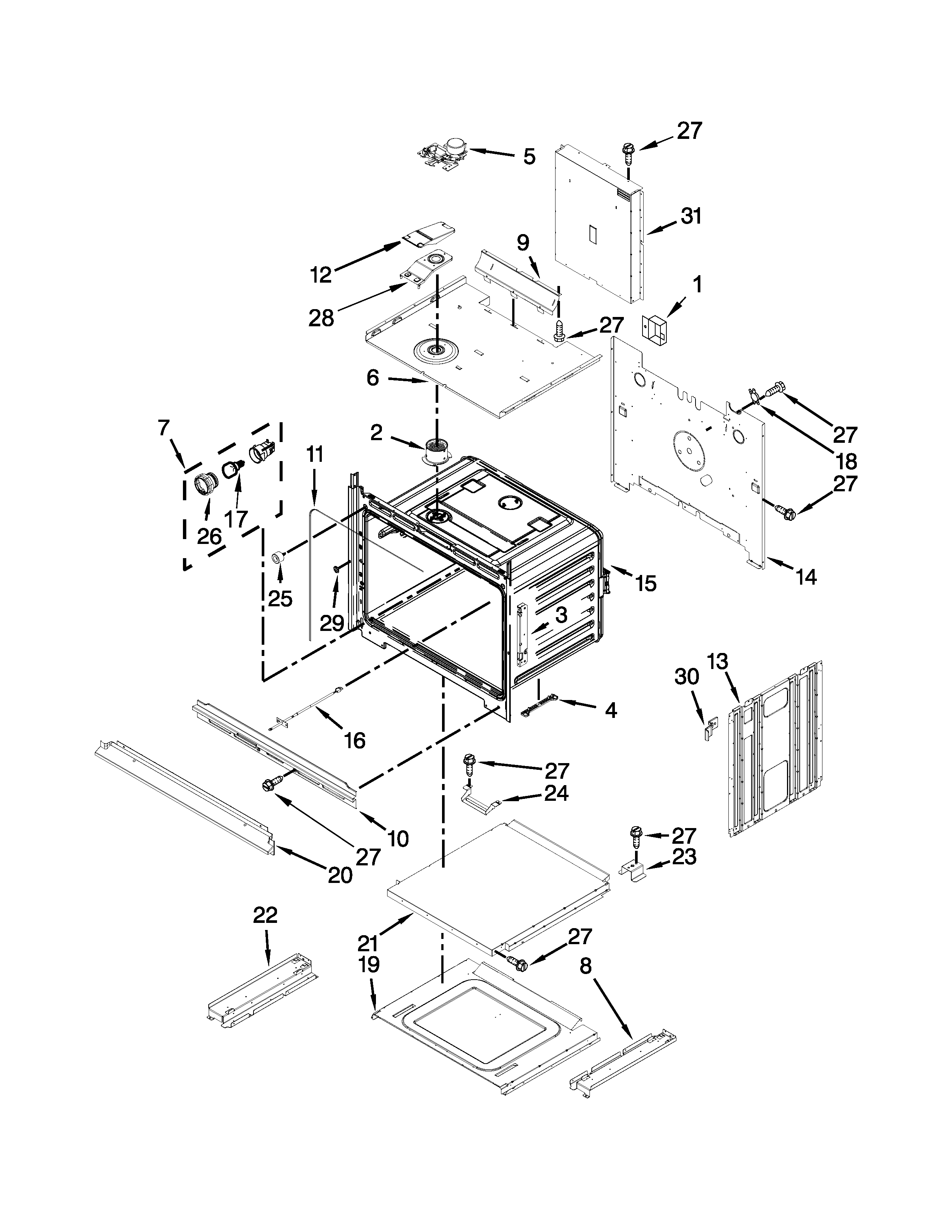 Whirlpool WOC95EC0AB02 oven parts diagram