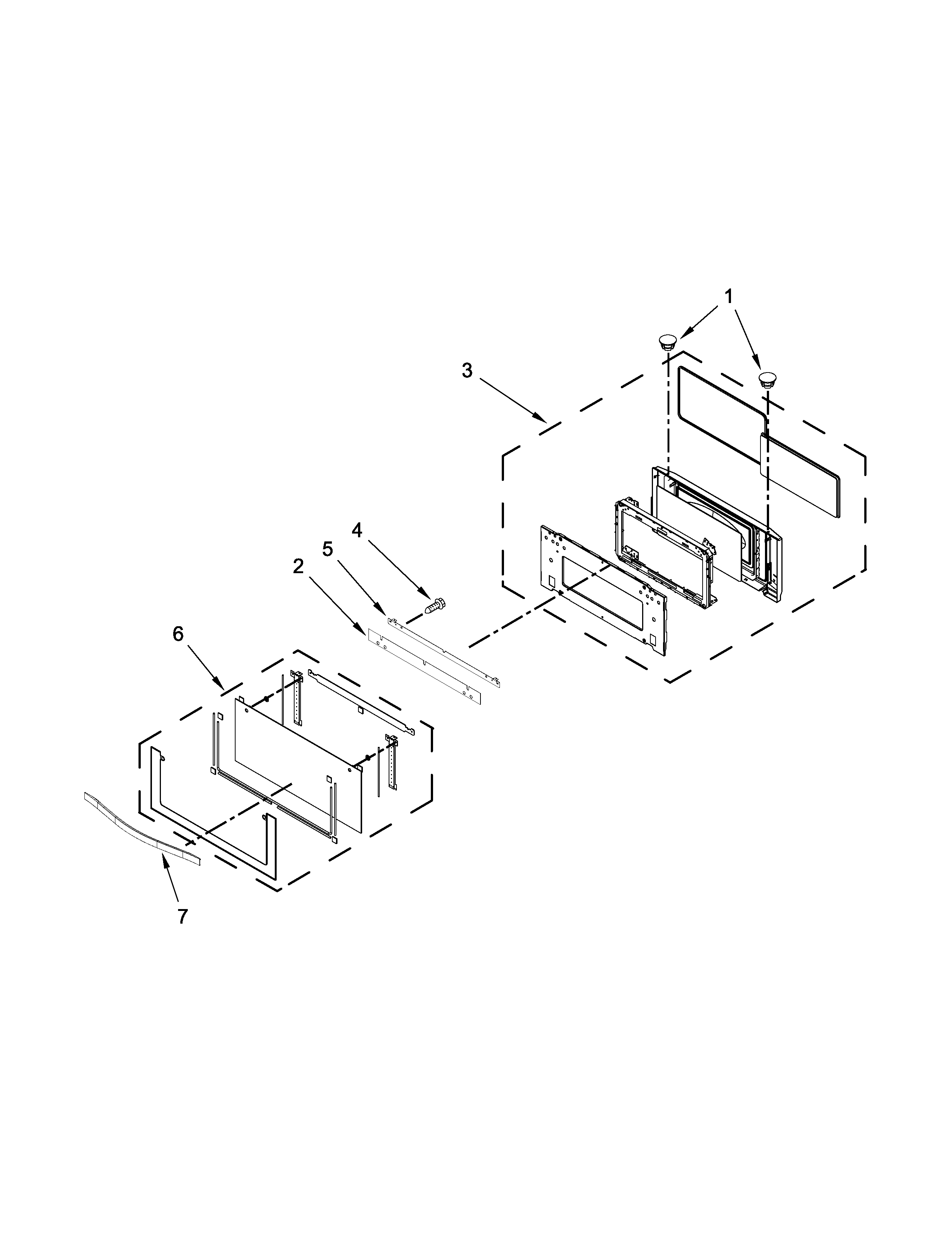 Whirlpool WOC95EC0AB02 microwave door parts diagram
