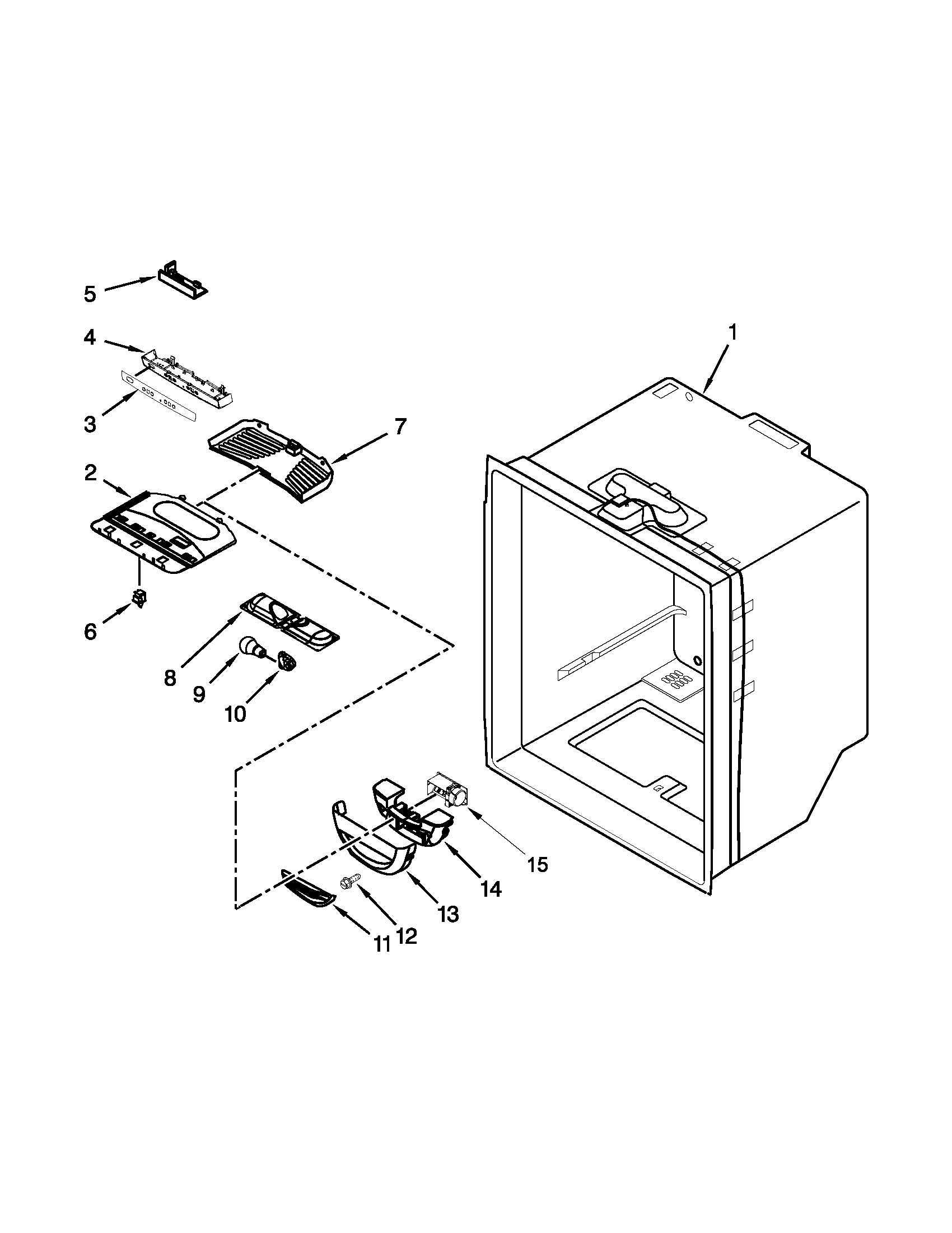 Maytag MBF1958XEW3 refrigerator liner parts diagram