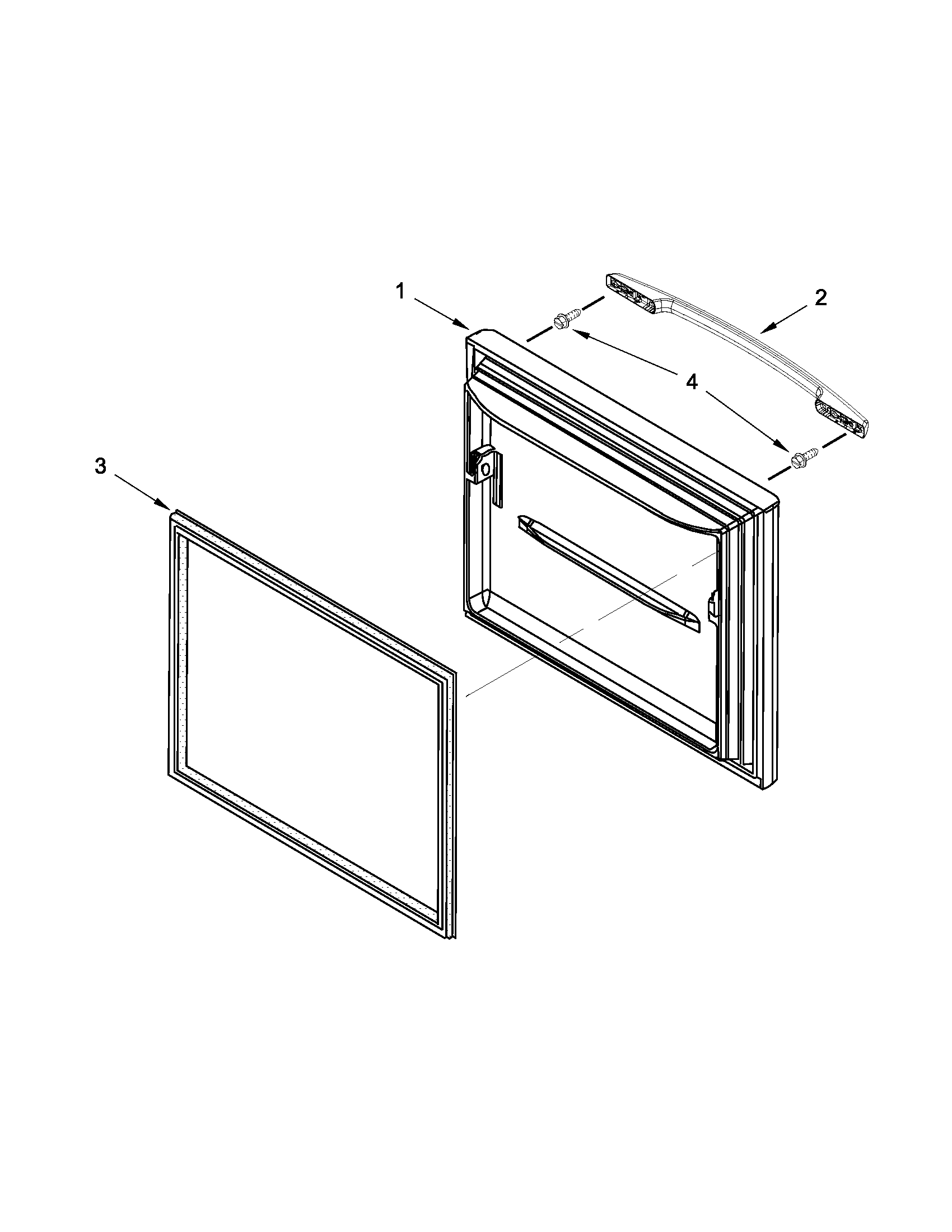 Maytag MBF1958XEW3 freezer door parts diagram