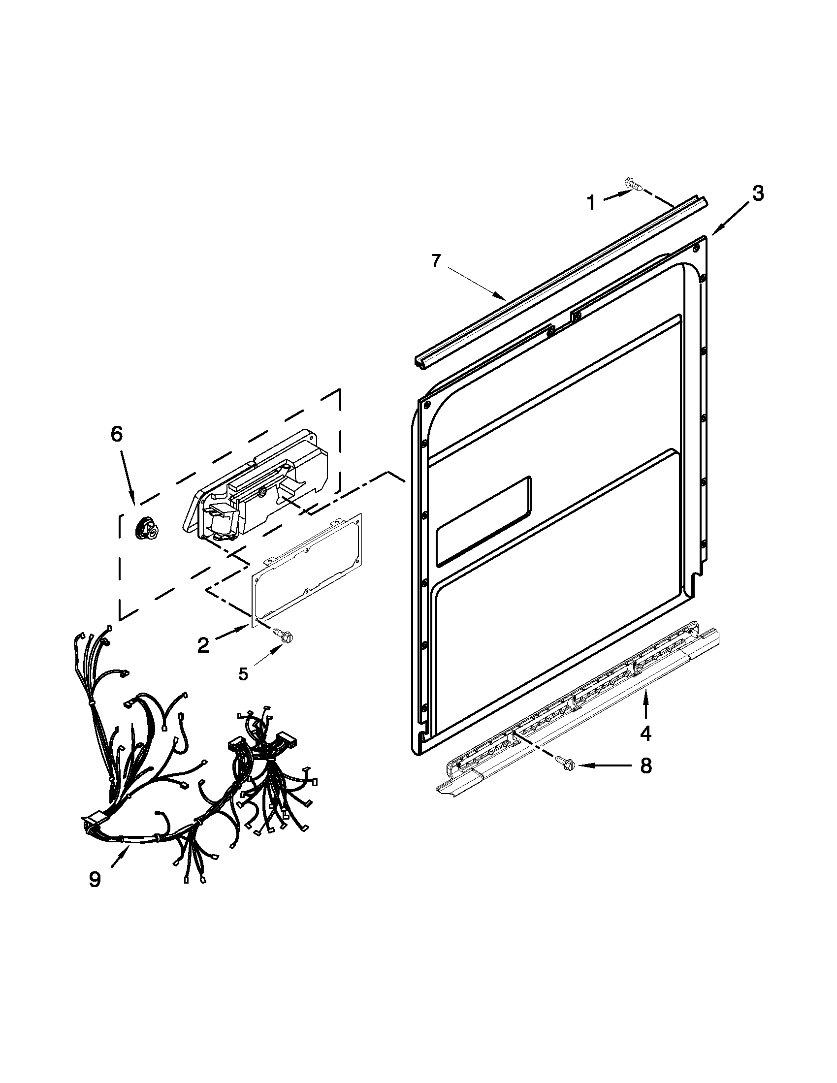 Maytag MDB4949SDM1 inner door parts diagram